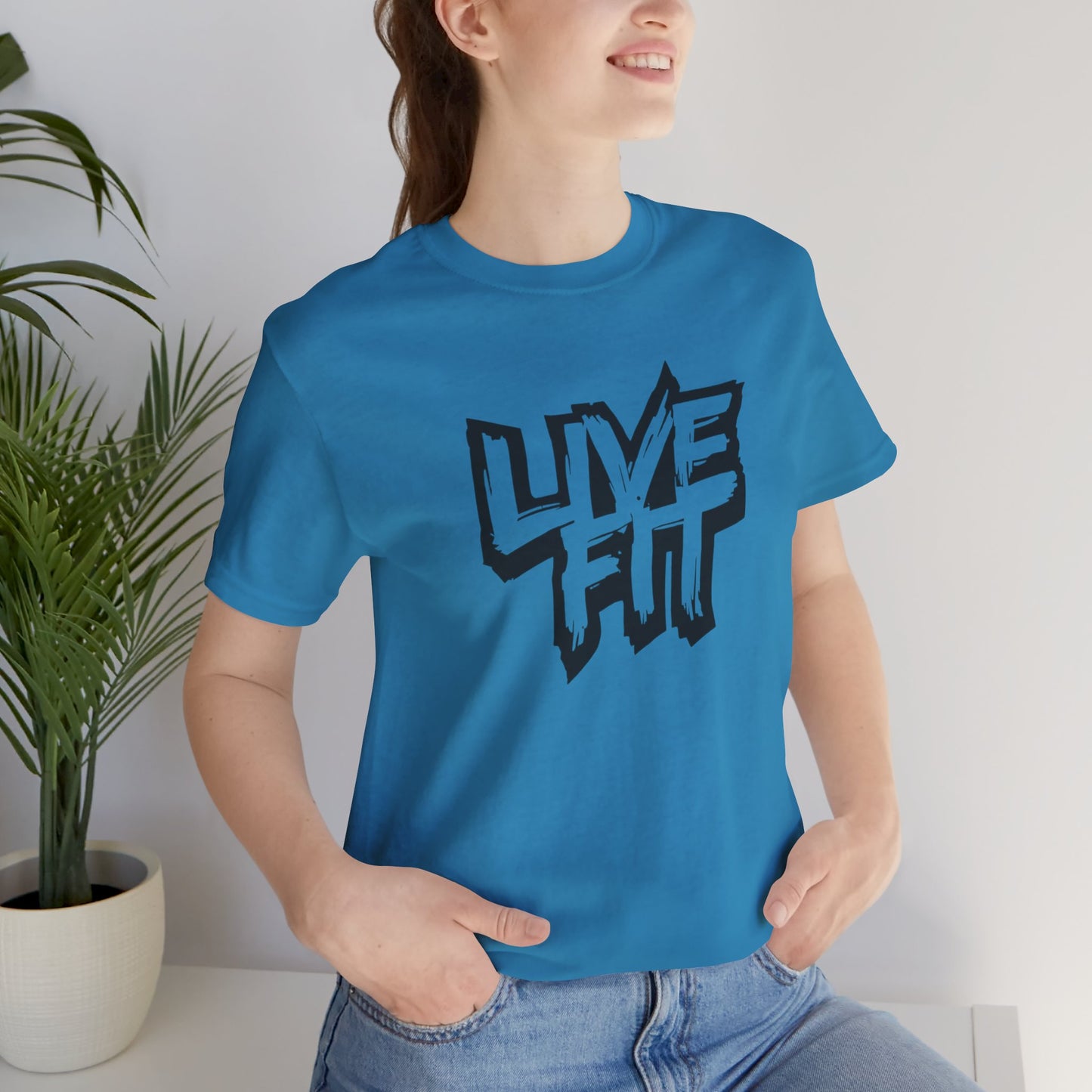 LIVE FIT Unisex Jersey Tee - Fitness T-Shirt - Casual Wear - Workout Top - Gym Apparel - Motivational Shirt -