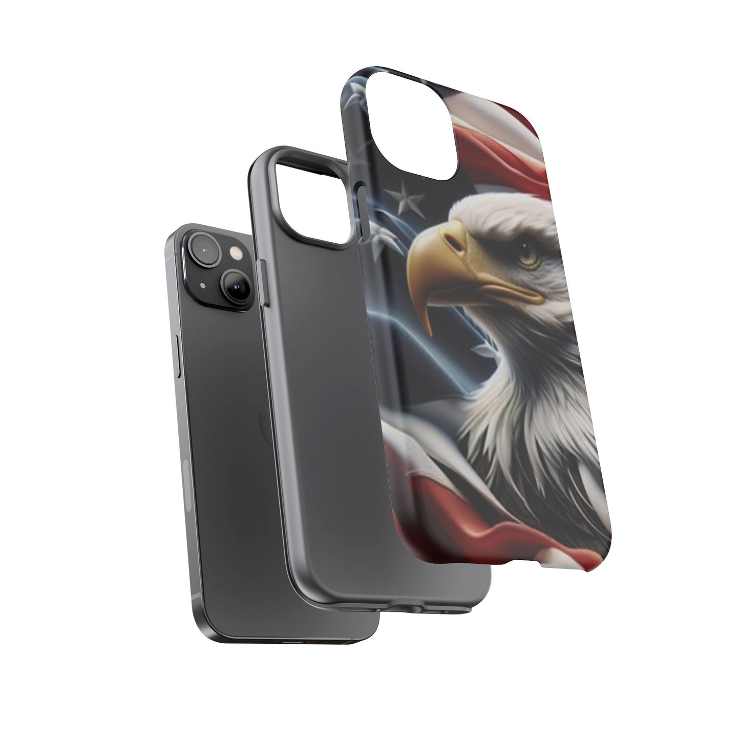 Patriotic Eagle Phone Case | Tough Cases for Nature Lovers, Gift for Veterans, Independence Day, Memorial Day