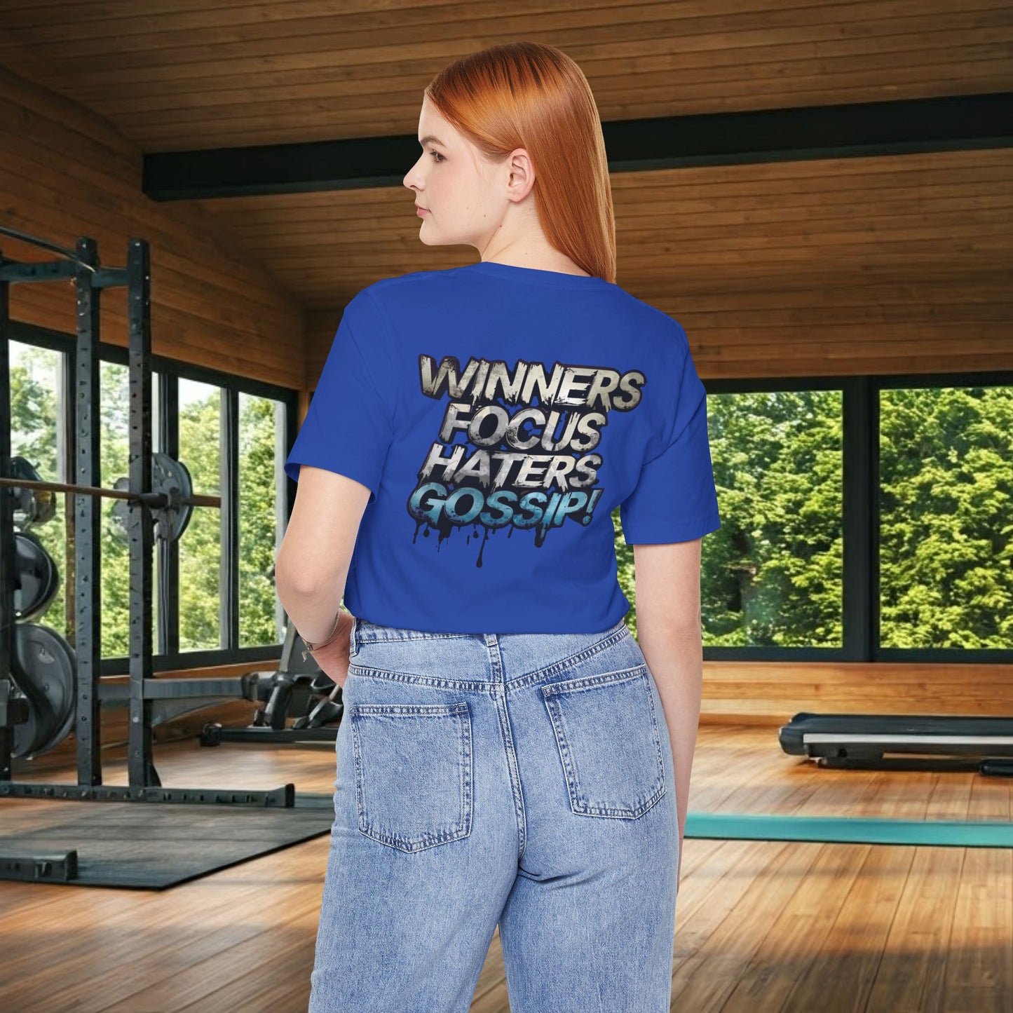 Winners Focus Haters Gossip! Tee - Motivational Graphic Shirt - Unisex Tee for Casual Wear - Gift for Friends - Streetwear Fashion