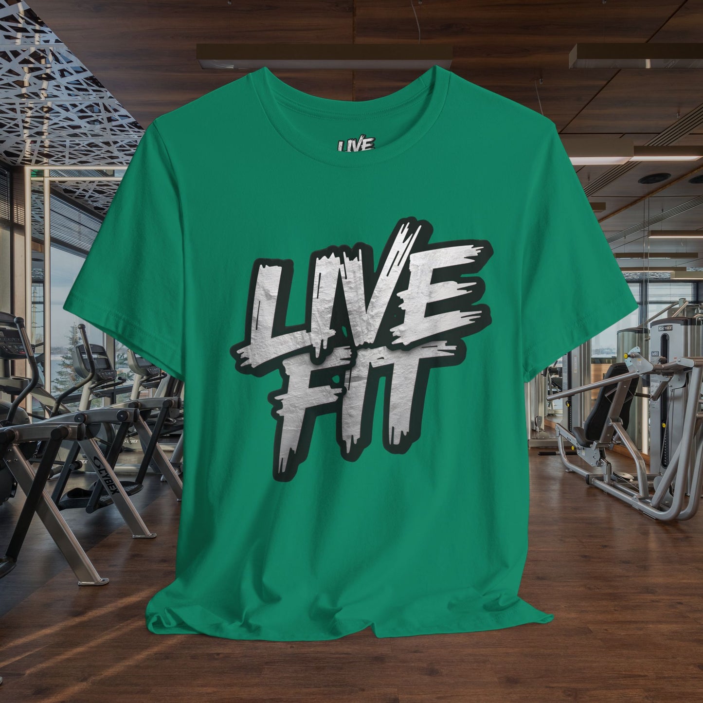 LIVE FIT Unisex Jersey Tee - Fitness Shirt - XS - 4XL - Workout Apparel - Motivational T-Shirt - Casual Wear - Gift for Fitness Enthusiasts