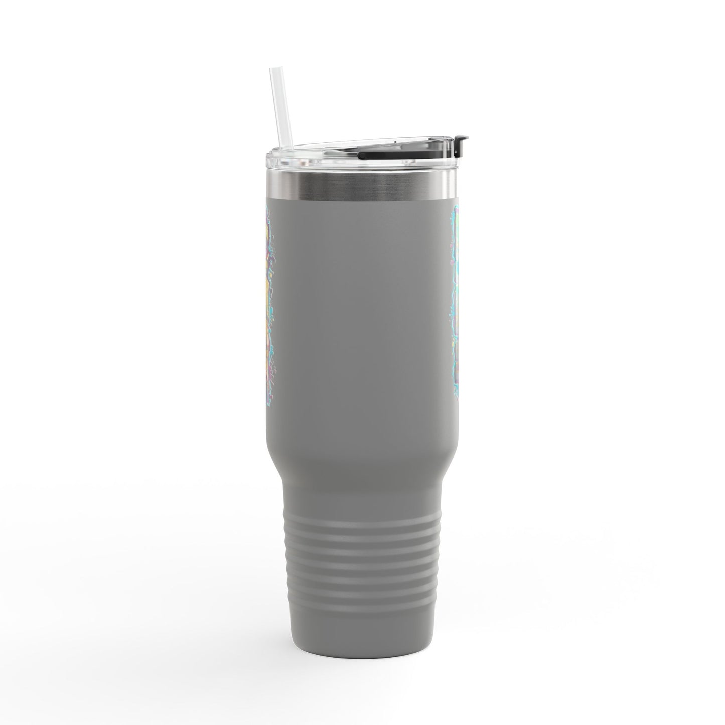 Insulated Travel Mug, Live Fit, 40oz Fitness Water Bottle, Gym Coffee Cup, Durable Travel Tumbler, Motivational Drinkware