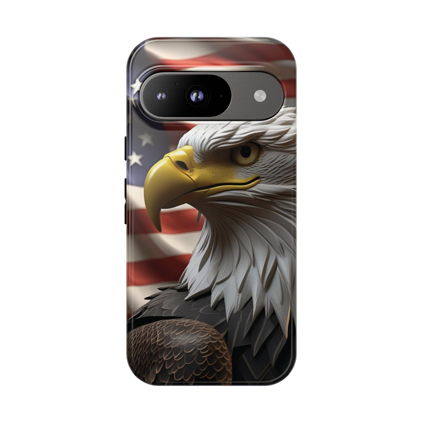 Tough Phone Cases - Patriotic - American Flag Eagle Design - Red White & Blue - Multiple Sizes -