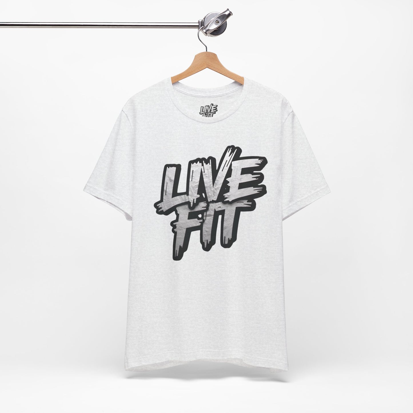 LIVE FIT Unisex Jersey Tee - Fitness Shirt - XS - 4XL - Workout Apparel - Motivational T-Shirt - Casual Wear - Gift for Fitness Enthusiasts