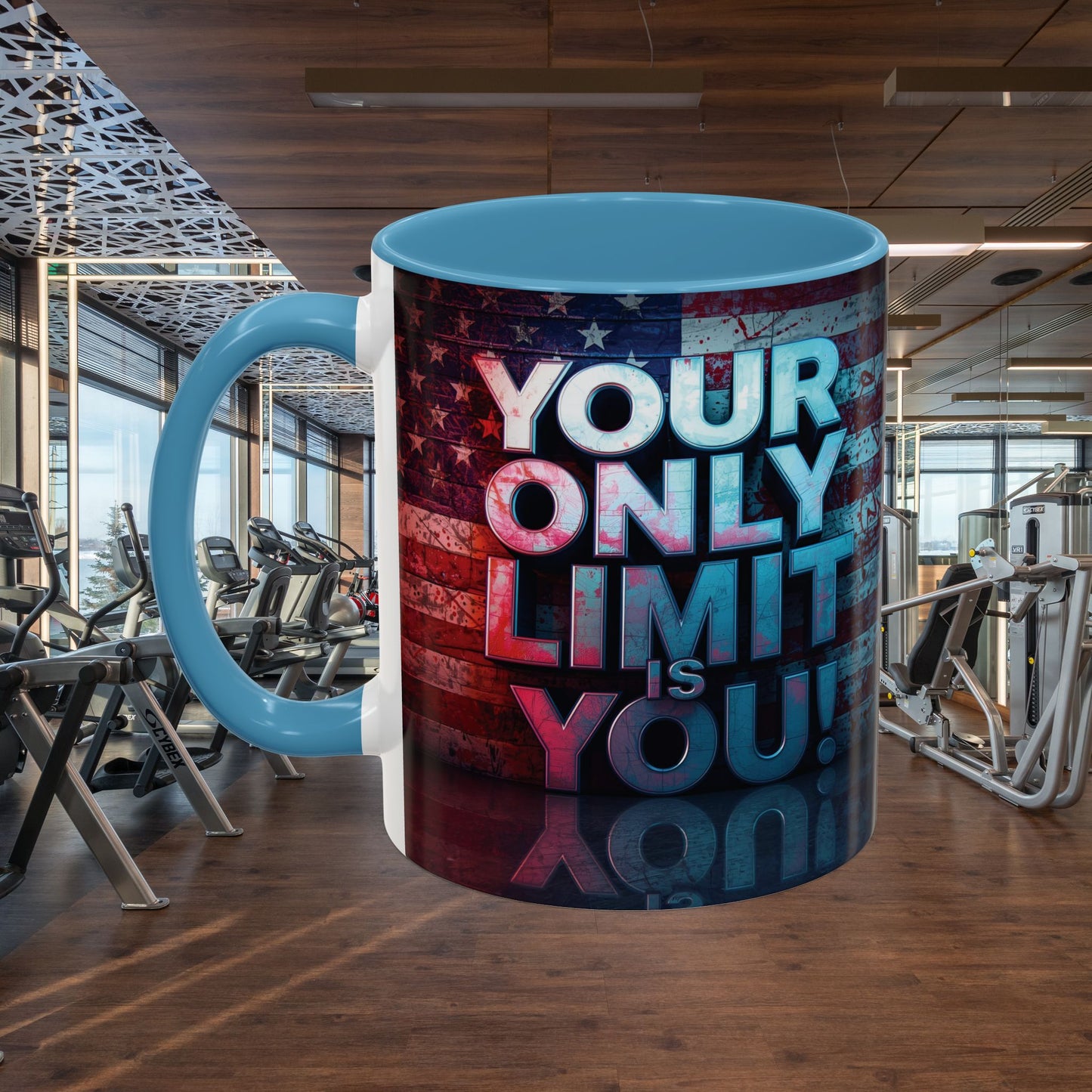 Motivational Accent Coffee Mug - Your Only Limit is You! Gift for Coffee Lovers, Inspirational Decor, Office Mug, Patriot Gift