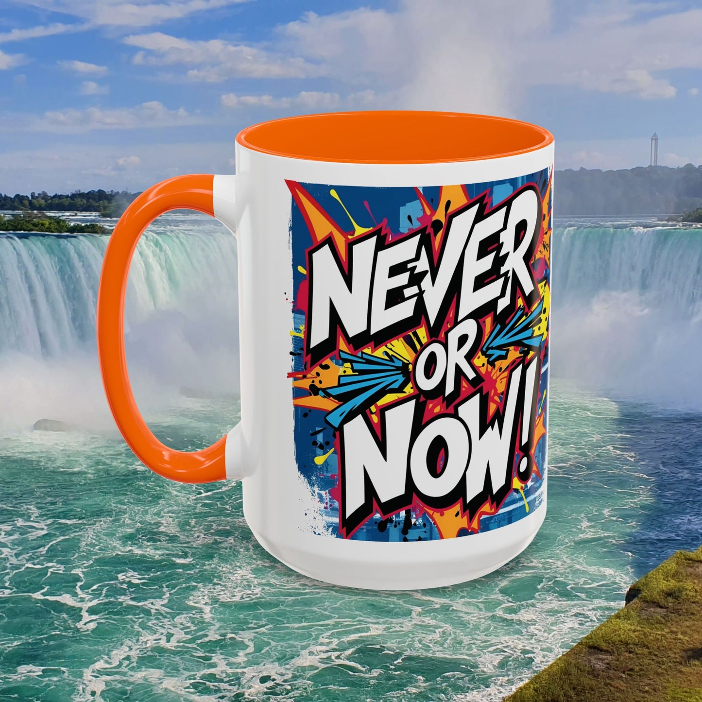 💥Vibrant 💥 Motivational 💥 Ceramic 💥 Coffee Mug 💥 Let's Go! 💥 Never or Now💥 Sizes 11oz 15oz💥 8 Different Colors To Choose From💥