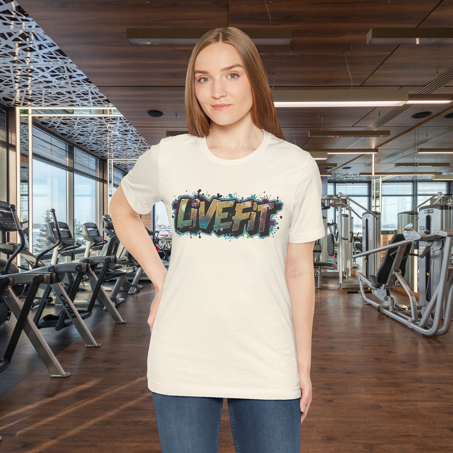 LIVE FIT Graphic Fitness Tee - Motivational Workout Apparel