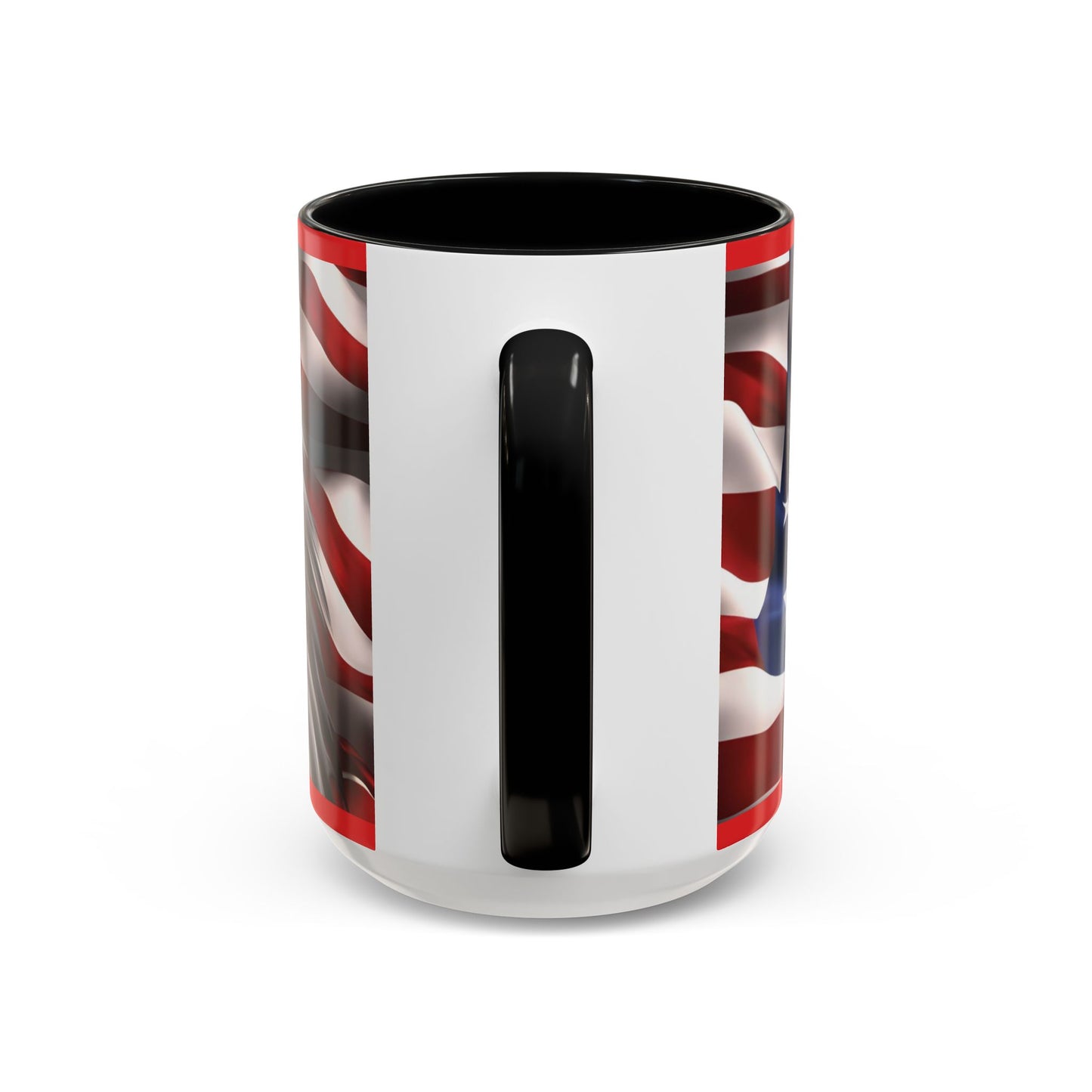 Patriotic Bald Eagle Coffee Mug – American Flag Accent Cup for Proud Americans & Veterans (11oz & 15oz, Multiple Colors)