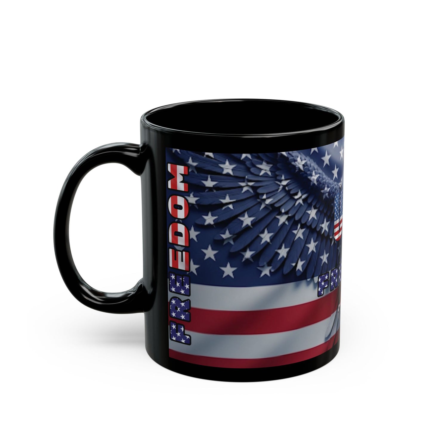 Mug - USA - Patriotic American Flag Eagle 11oz/15oz - Freedom - Red White & Blue