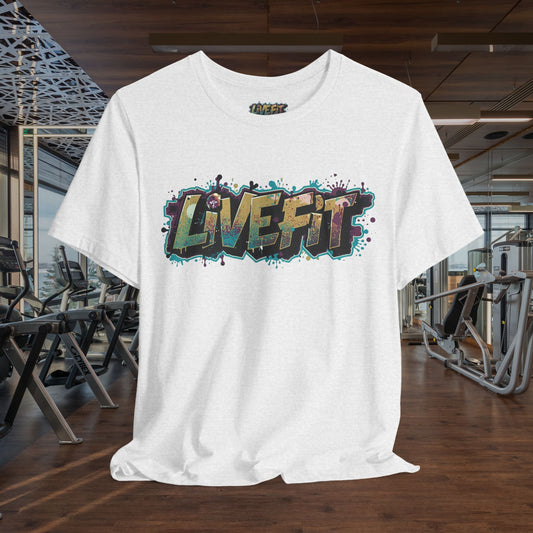 LIVE FIT Graphic Fitness Tee - Motivational Workout Apparel