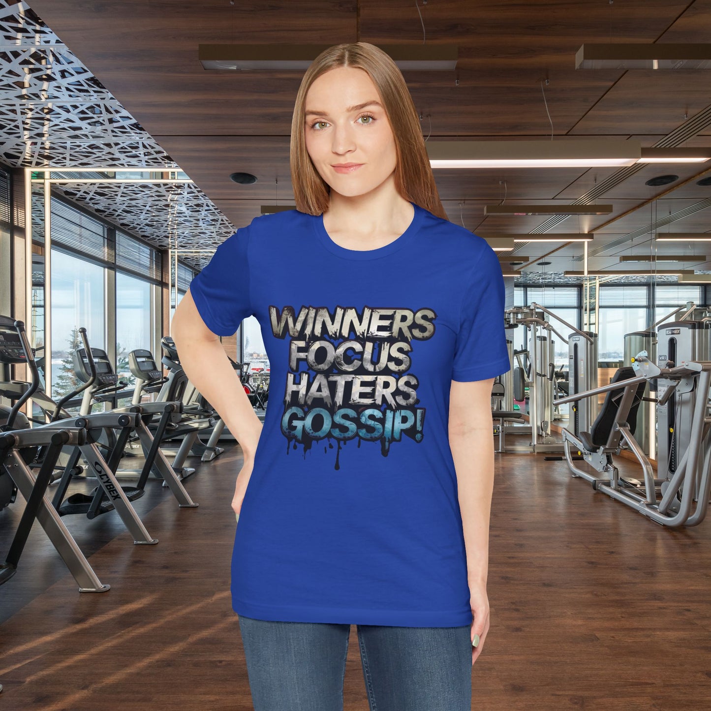 Winners Focus Haters Gossip! Tee - Motivational Graphic Shirt - Unisex Tee for Casual Wear - Gift for Friends - Streetwear Fashion
