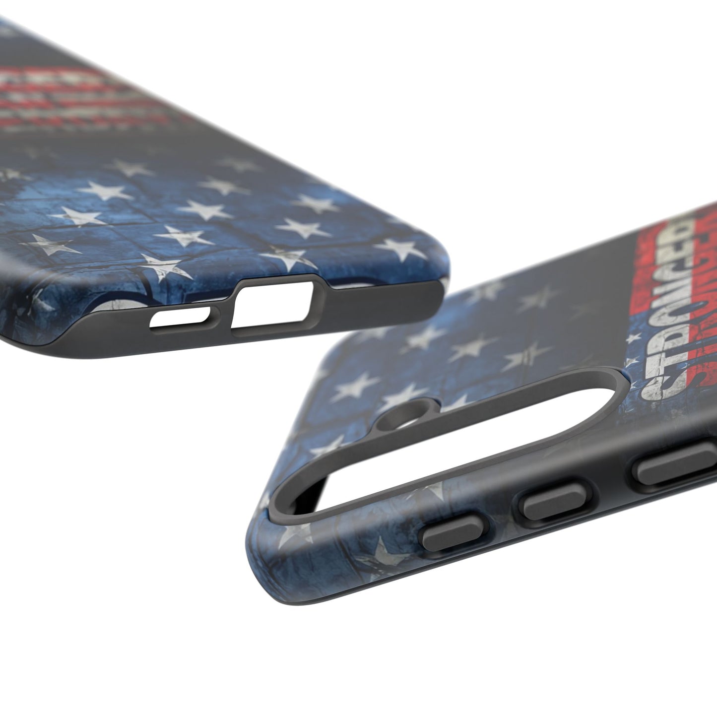 Patriotic Phone Case - Stronger Than Yesterday!, American Flag Design, Gift for Military, Independence Day, Motivational Decor, Tough Cases