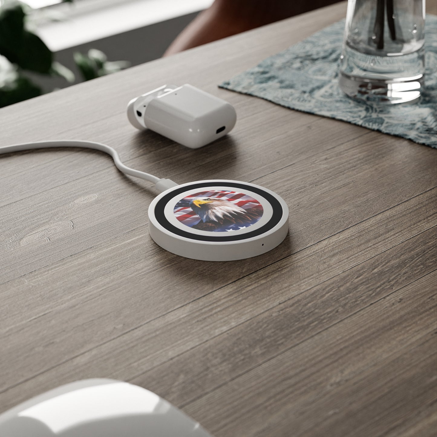 💥 Wireless Charging Pad 💥 Patriotic 💥 Eagle 💥 USA 💥American Flag Design 💥