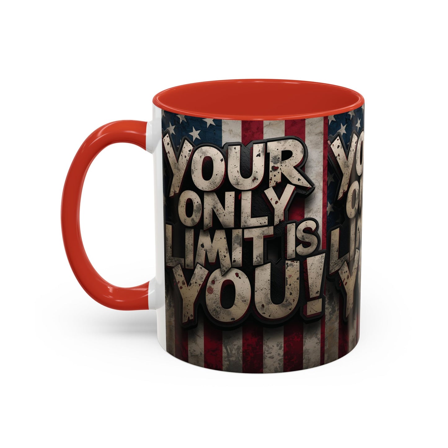 Patriotic Coffee Mug - Motivational Quote - Your Only Limit Is You!, - Perfect Gift for Veterans, Independence Day, Coffee Lovers, Inspirational Decor