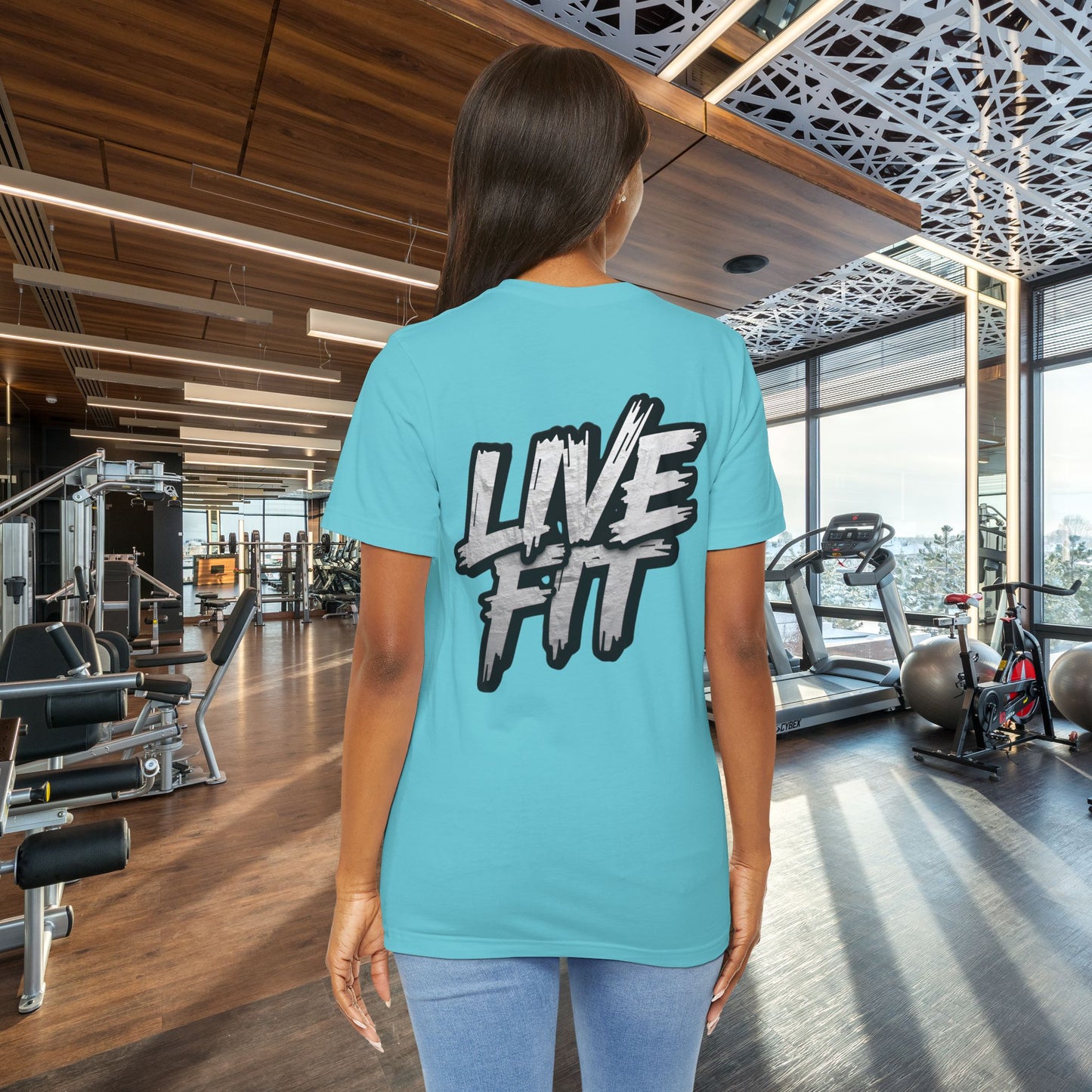 LIVE FIT Unisex Jersey Tee - Fitness Shirt - XS - 4XL - Workout Apparel - Motivational T-Shirt - Casual Wear - Gift for Fitness Enthusiasts