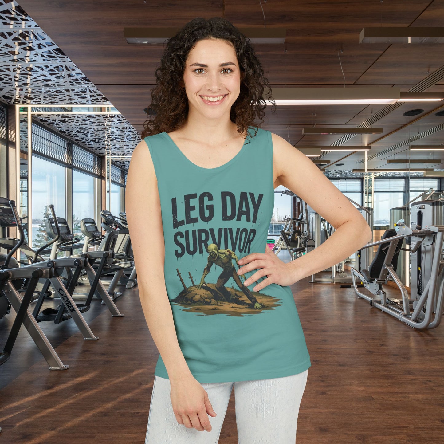 Leg Day Survivor Tank Top - Unisex Fitness Apparel, Gym Gear, Workout Clothing, Workout Gift, Funny Fitness Tee