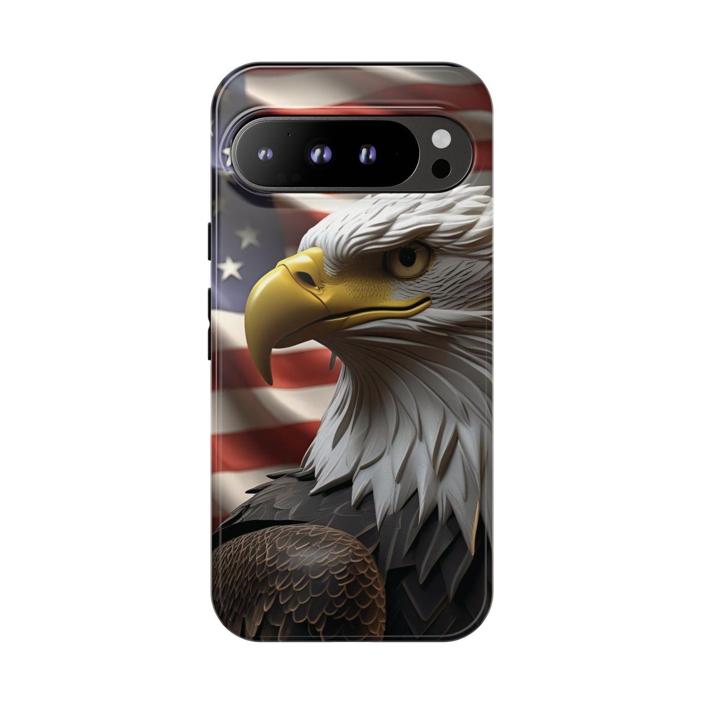 Tough Phone Cases - Patriotic - American Flag Eagle Design - Red White & Blue - Multiple Sizes -