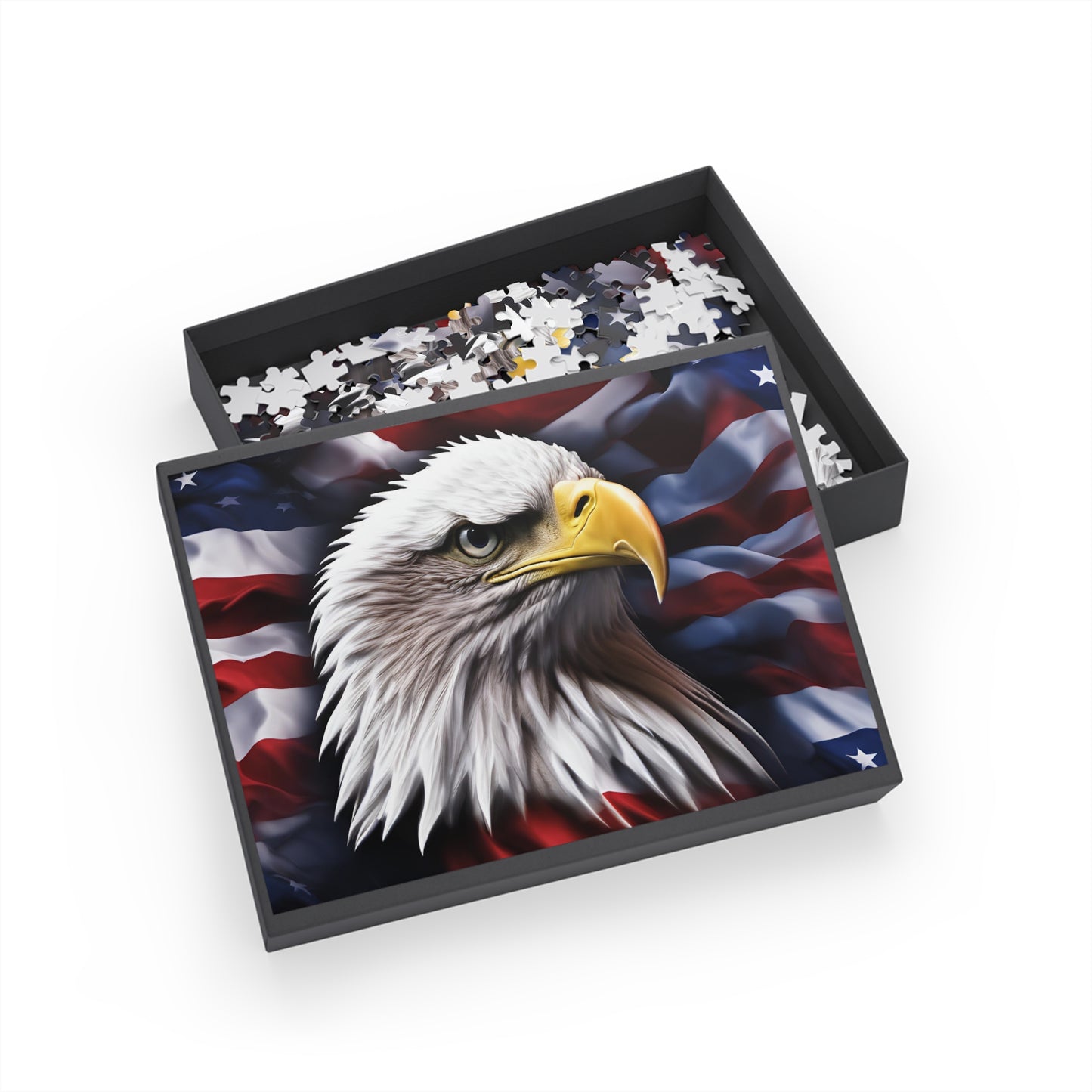 💥American Flag 💥 Bald Eagle 💥 Red White & Blue 💥 Puzzles 💥 96 💥 252 💥 500 💥 1000 💥Piece Options 💥 Patriotic Artwork 💥