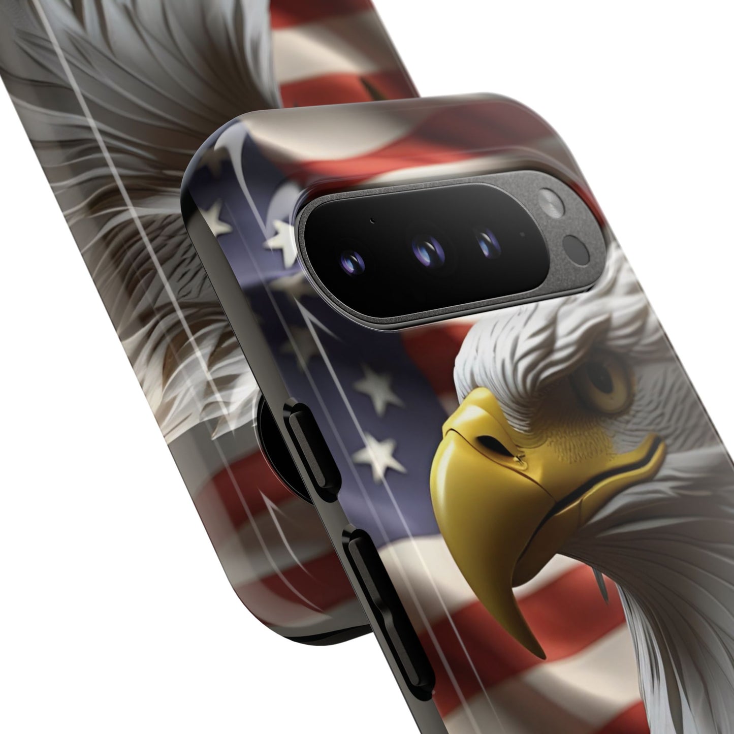 Tough Phone Cases - Patriotic - American Flag Eagle Design - Red White & Blue - Multiple Sizes -