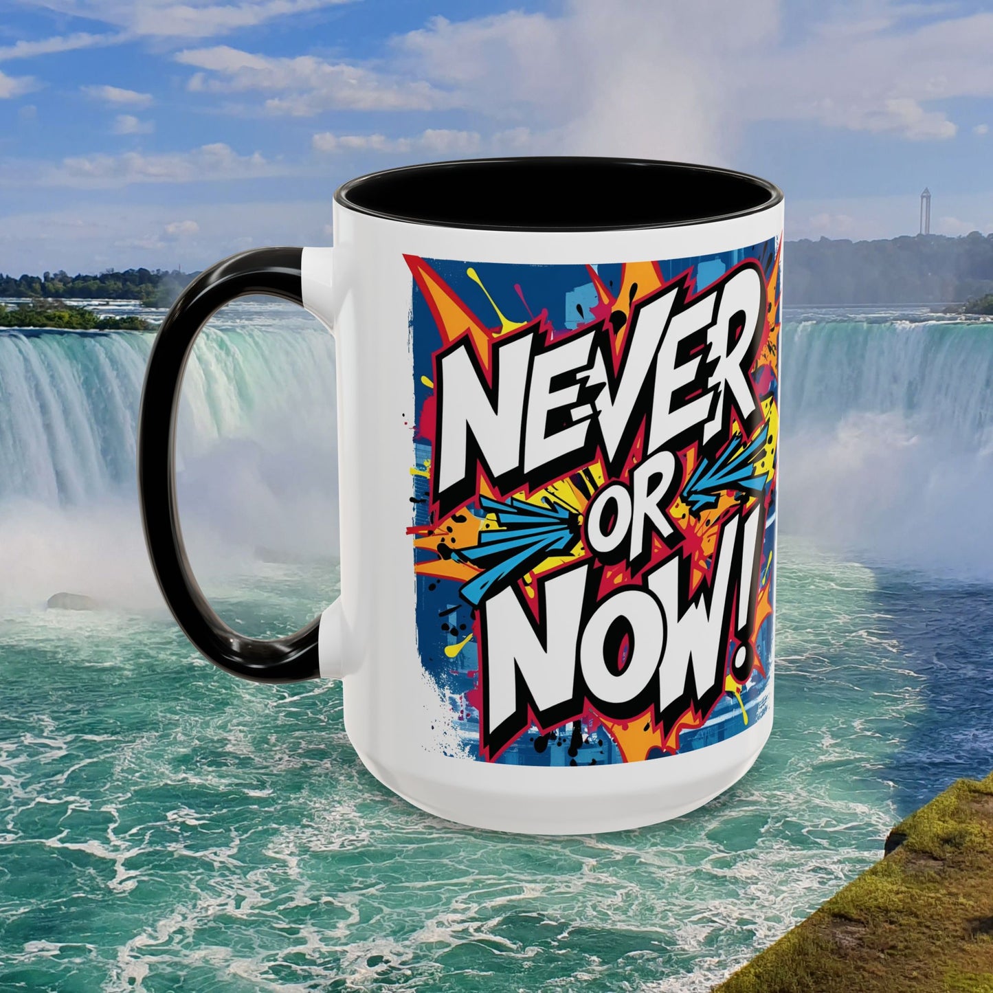 💥Vibrant 💥 Motivational 💥 Ceramic 💥 Coffee Mug 💥 Let's Go! 💥 Never or Now💥 Sizes 11oz 15oz💥 8 Different Colors To Choose From💥