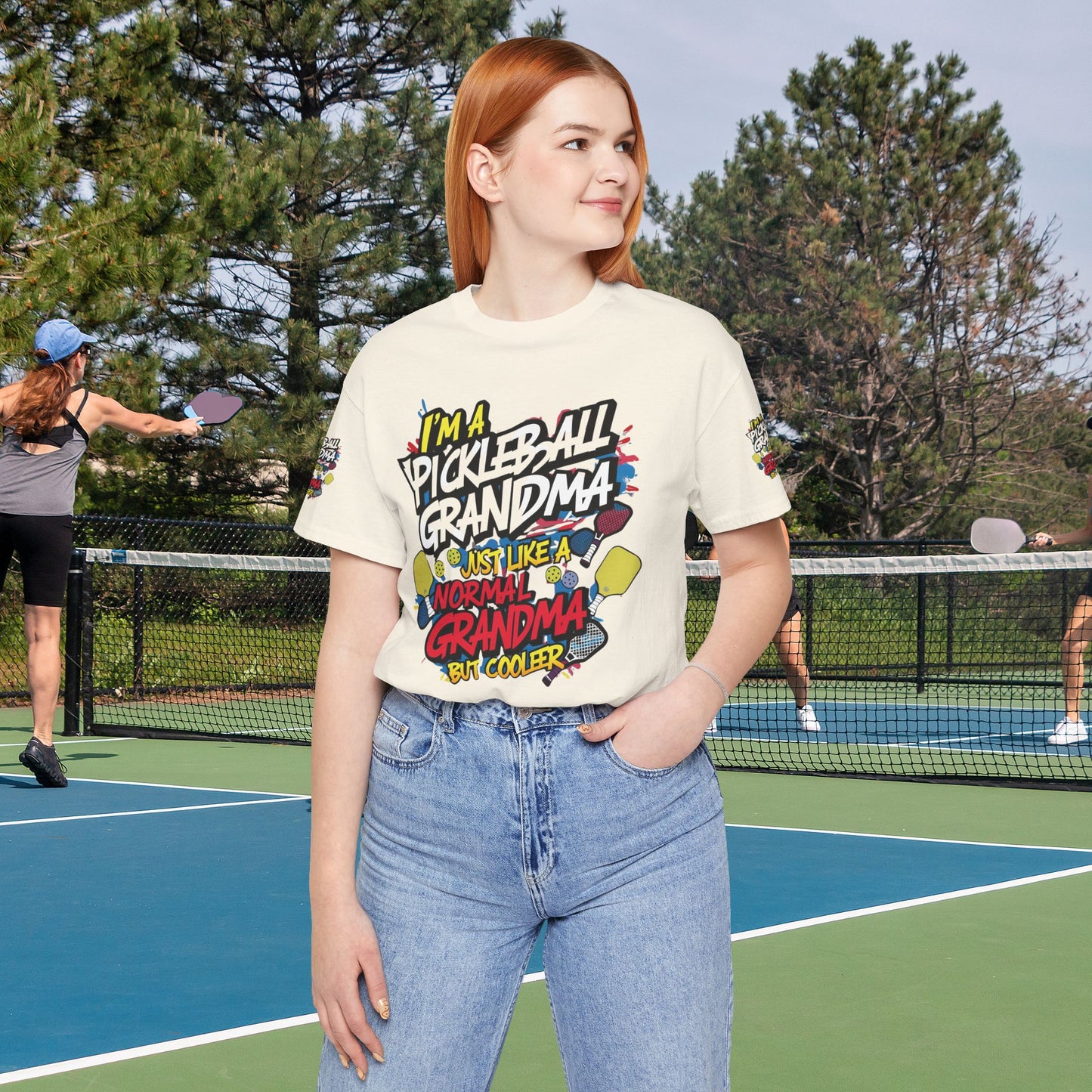 I'm A Pickleball Grandma Just Like a Normal Grandma But Way Cooler! Unisex Jersey Short Sleeve T-shirt For Active Grandmothers - Birthday Gift - Holiday Gifts