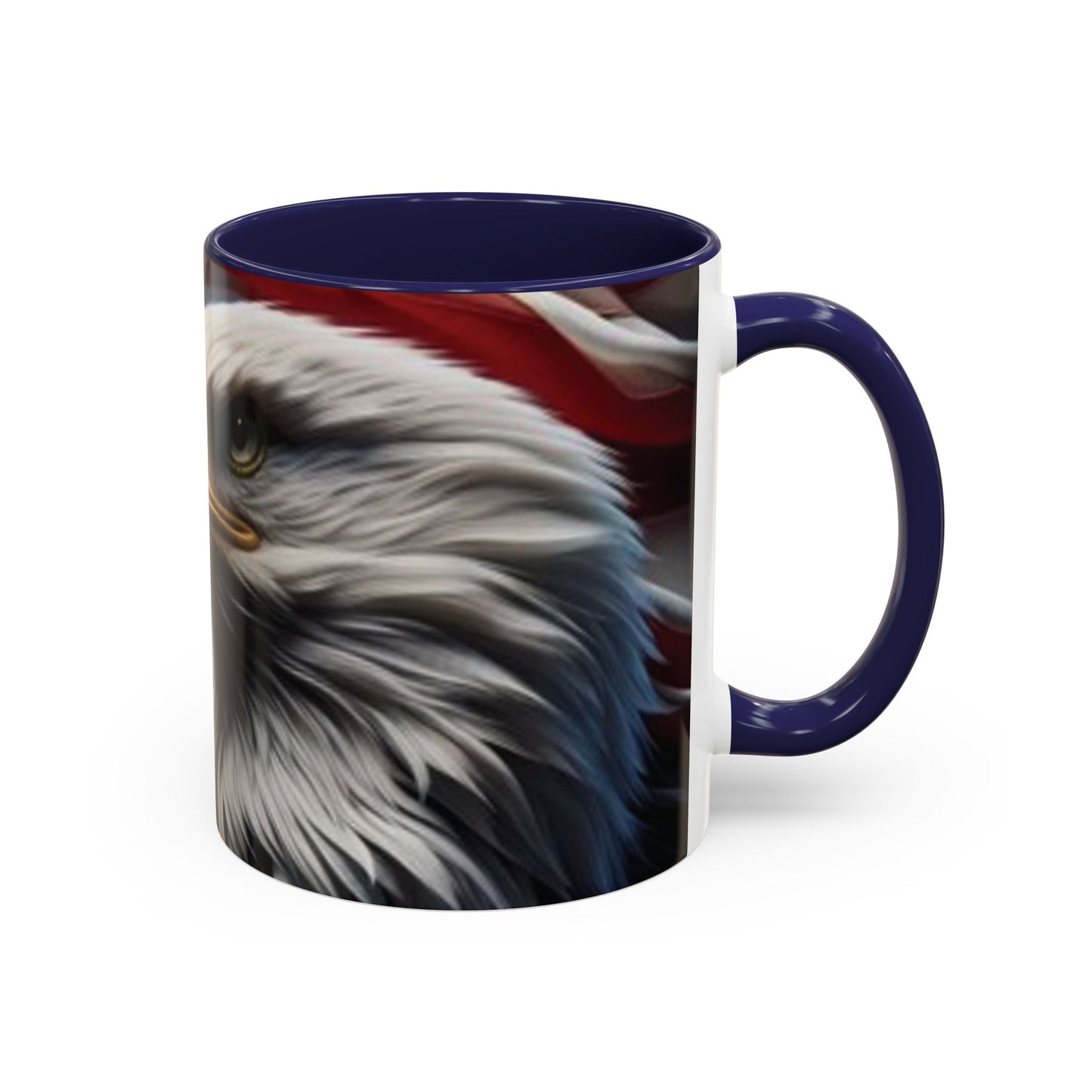 Patriotic Eagle Coffee Mug, 11oz & 15oz, US Flag Mug, Gift for Veterans, Independence Day Decor, Americana Drinkware