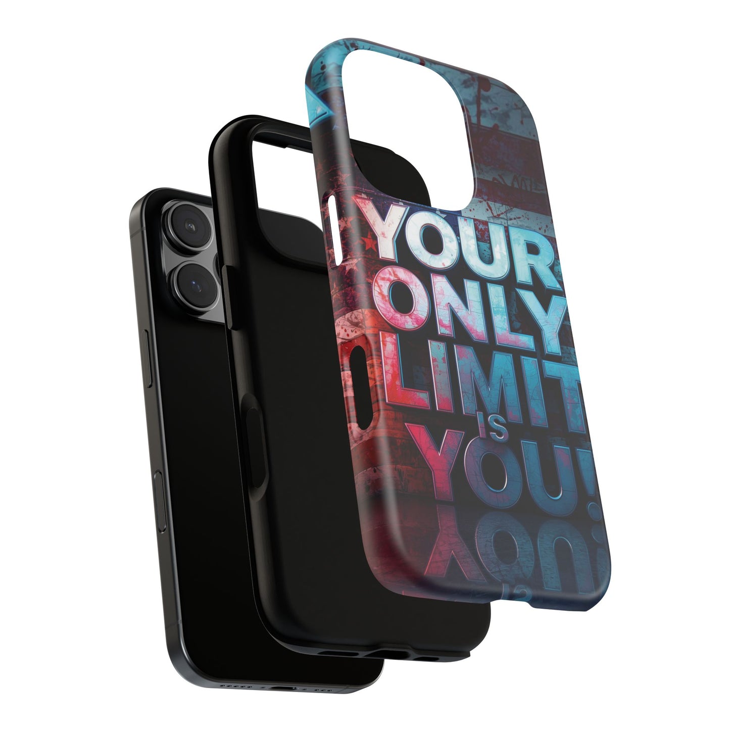 Tough Cases Phone Case -Your Only Limit Is You! Motivational Design, Inspirational Gift, Customizable Cover, USA Flag, Adventure Vibes
