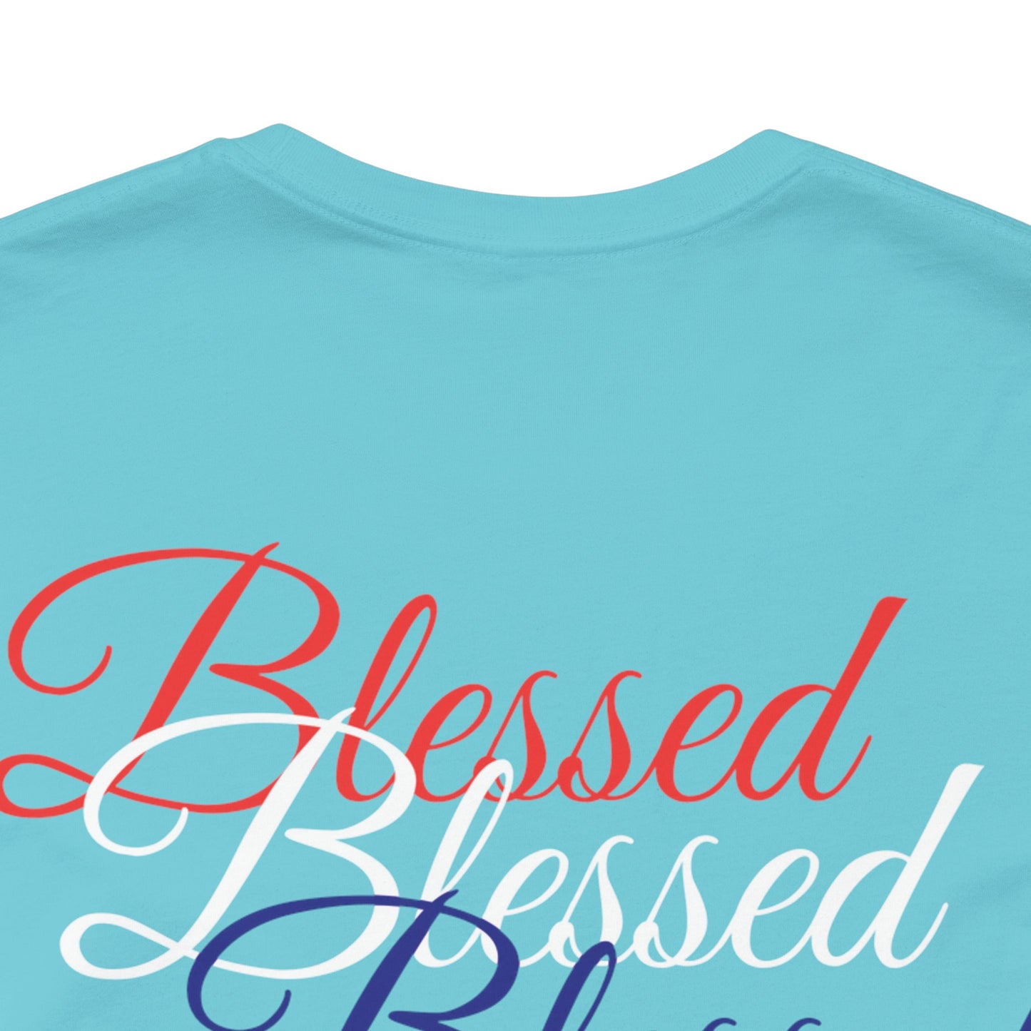 Red White Blue Blessed Design Unisex Tee