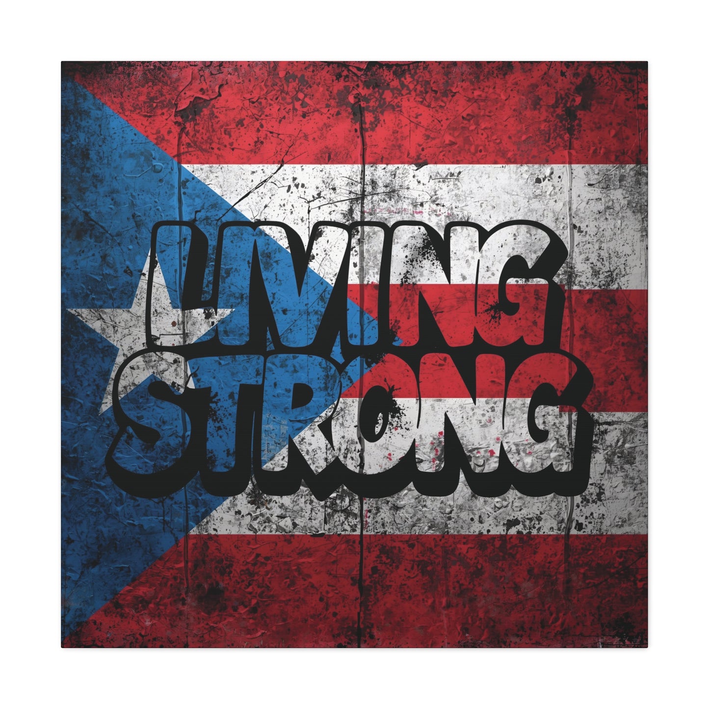 Gallery Wrapped - Puerto Rico Flag - Matte Canvas Wall Art - Inspirational Decor - Home Wall Decor -