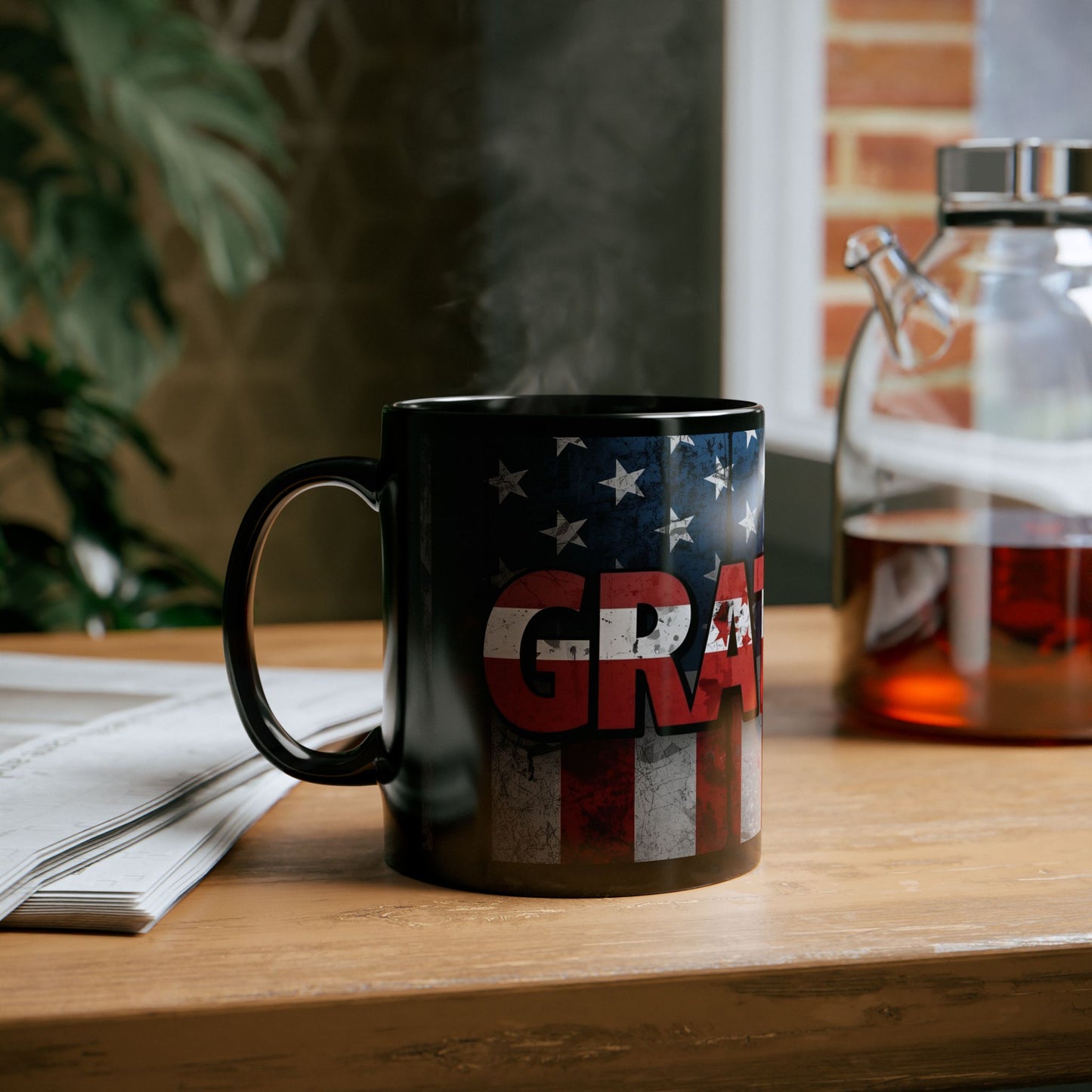 Patriotic Grateful Mug - 11oz & 15oz, Perfect Gift for Veterans, Independence Day Decor, Coffee Lovers, Home & Office