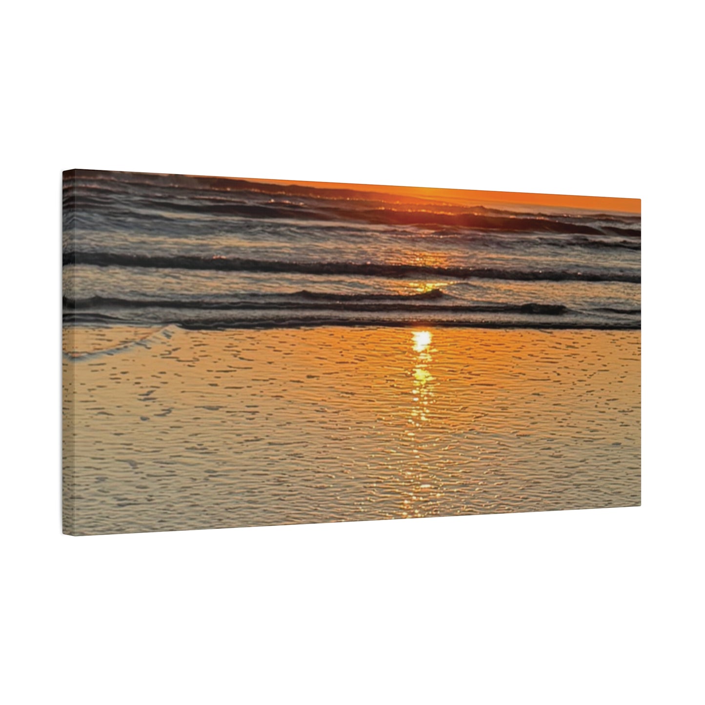 Stunning Sunset Beach Canvas Print, Ocean Decor, Wall Art, Home Decor, Coastal Artwork for Living Room