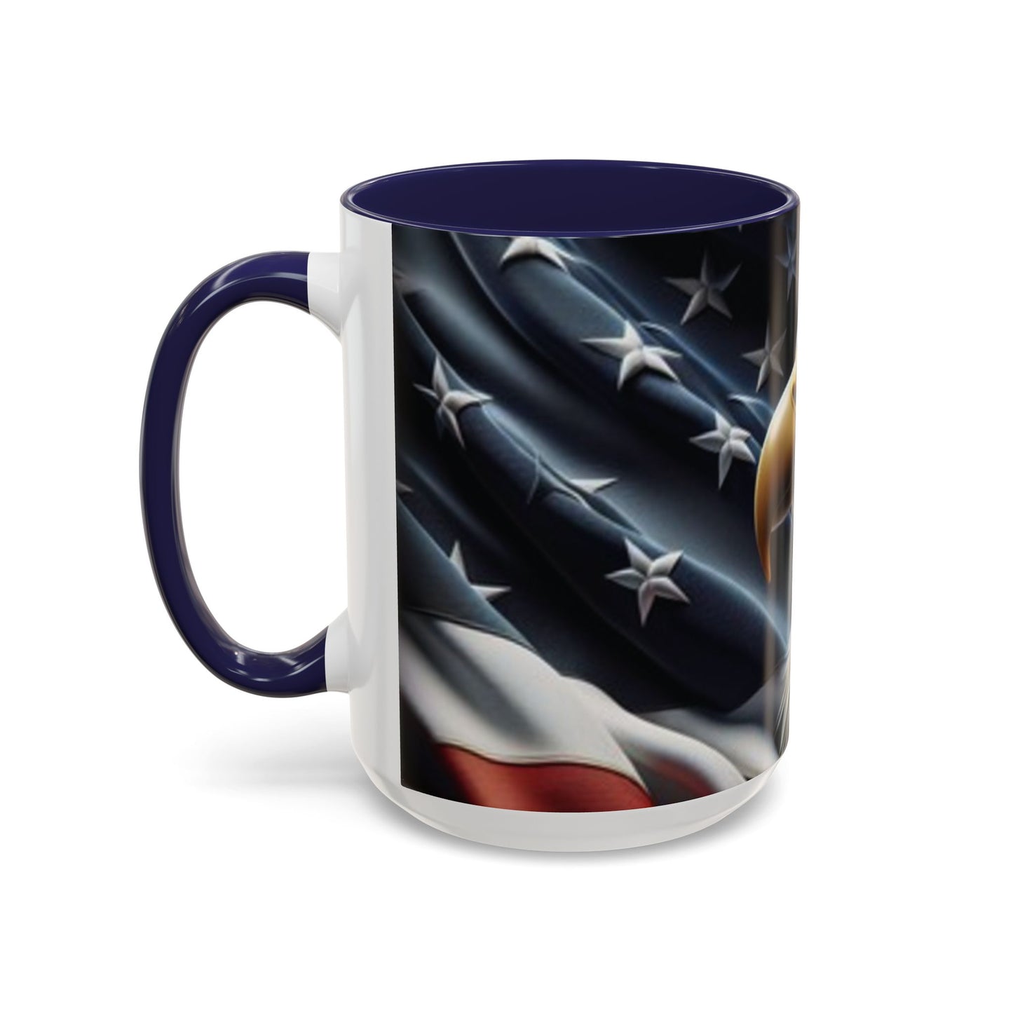 Patriotic Eagle Coffee Mug, 11oz & 15oz, US Flag Mug, Gift for Veterans, Independence Day Decor, Americana Drinkware