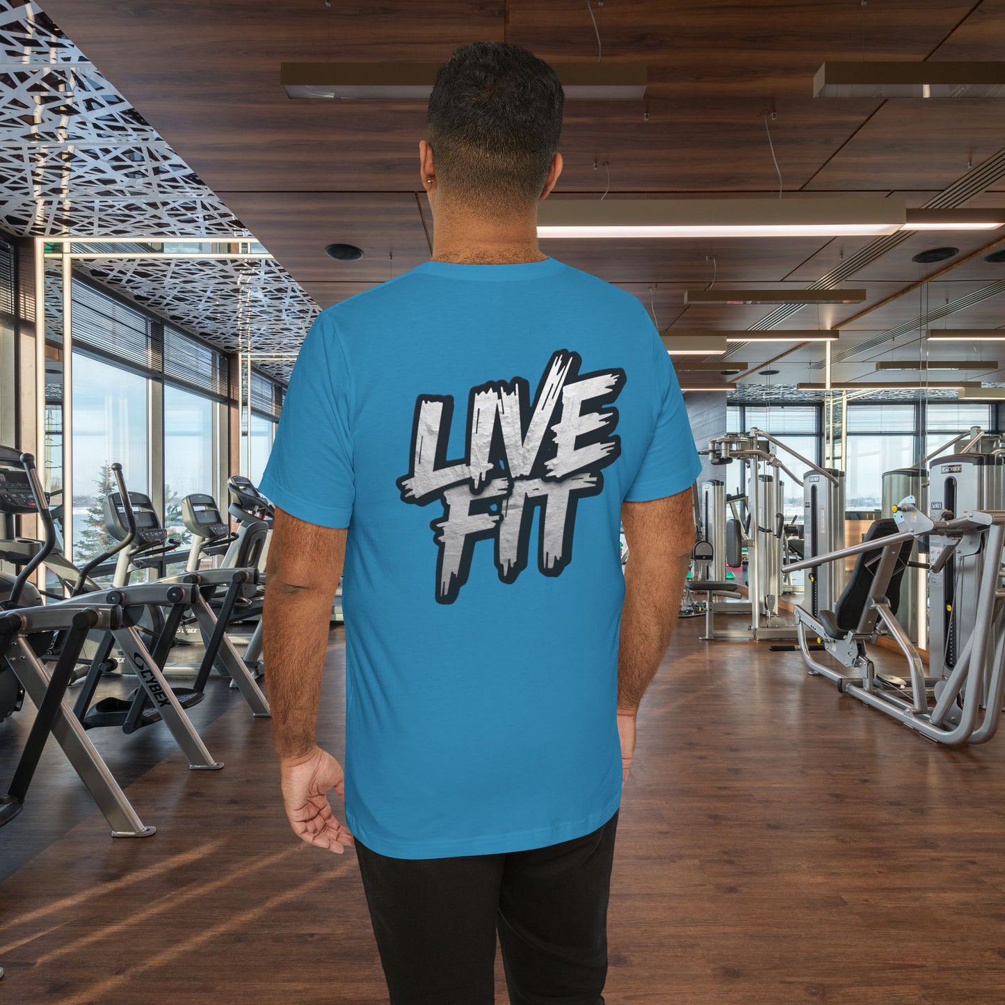 LIVE FIT Unisex Jersey Tee - Fitness Shirt - XS - 4XL - Workout Apparel - Motivational T-Shirt - Casual Wear - Gift for Fitness Enthusiasts