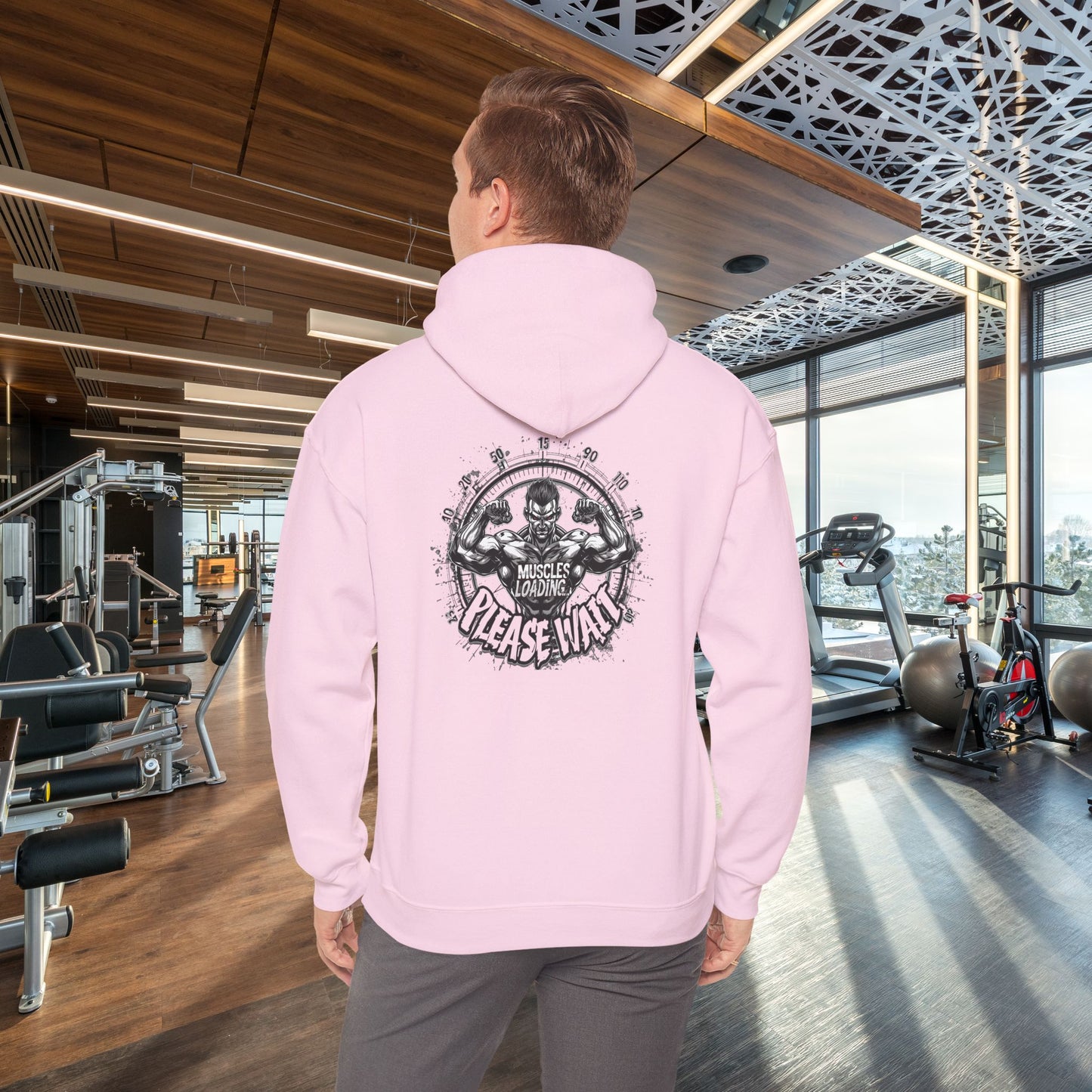 Unisex - Muscles Loading…Please Wait - Heavy Blend™ Hooded Sweatshirt - Motivational Fitness Hoodie - Workout Sweatshirt - Gym Apparel - Inspirational Gift - Holiday Gift