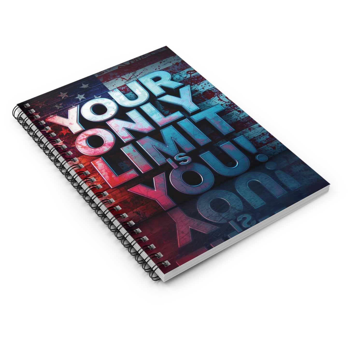 Motivational Spiral Notebook - Your Only Limit is You!, Inspirational Journal, Gift for Students, Office Supplies, Goal Setting, Writing