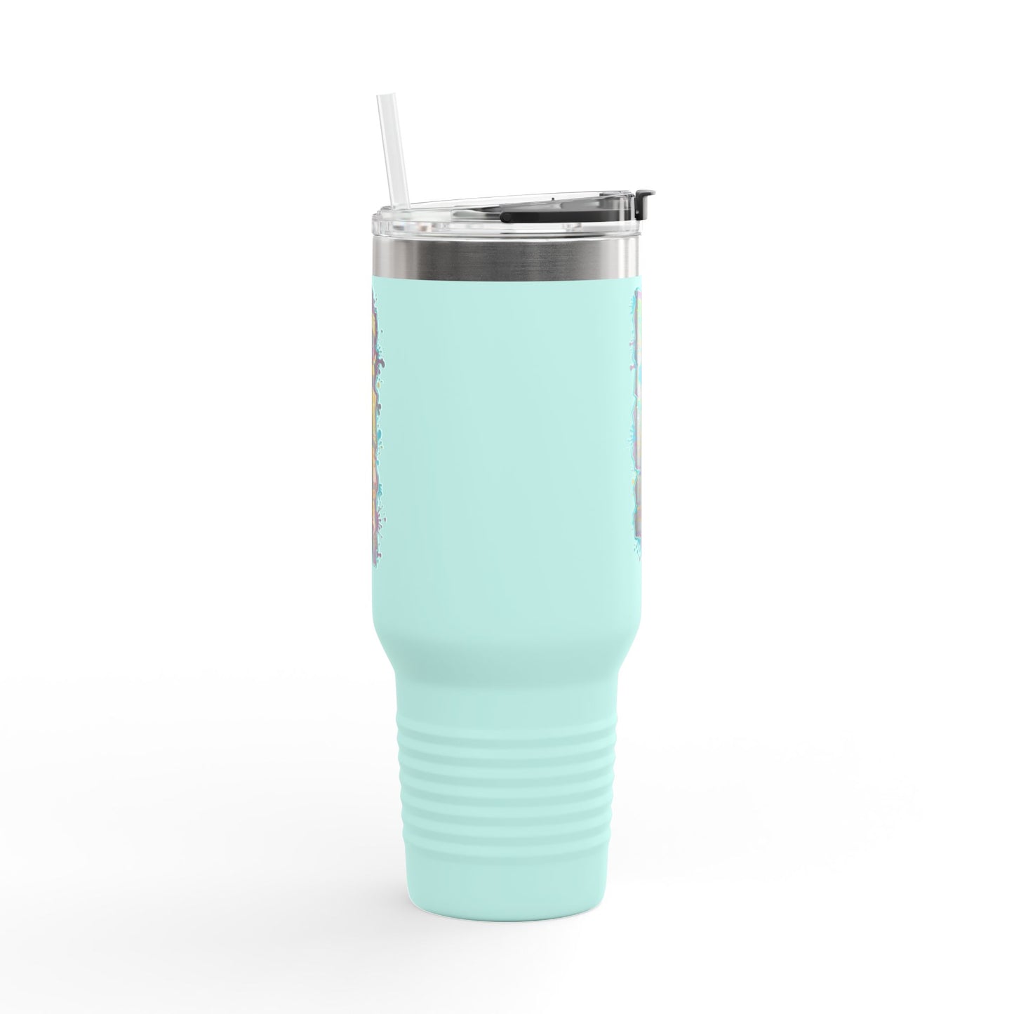 Insulated Travel Mug, Live Fit, 40oz Fitness Water Bottle, Gym Coffee Cup, Durable Travel Tumbler, Motivational Drinkware