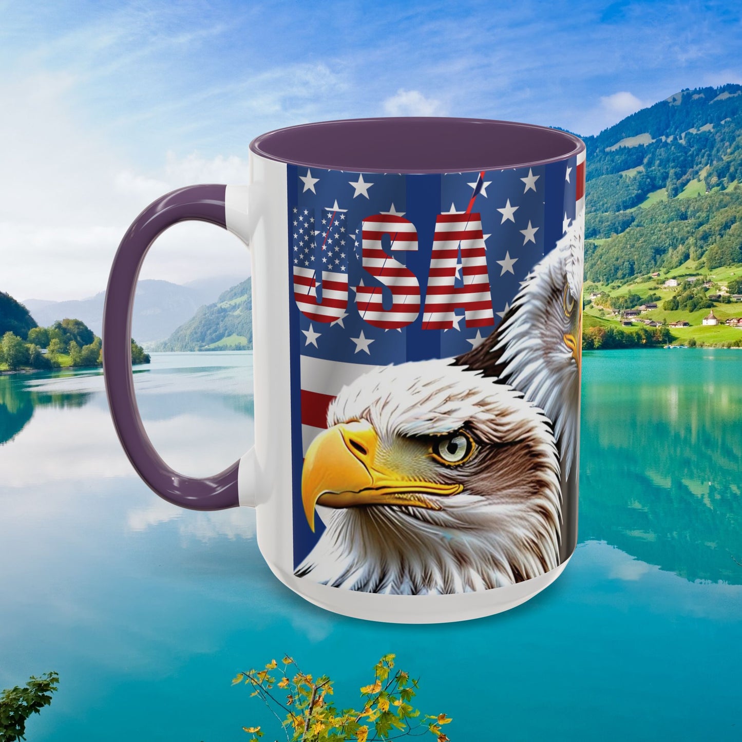 πΊπΈ Eye-Catching πΊπΈ Patriotic πΊπΈ Bald Eagle πΊπΈ Red White & Blue πΊπΈ USA πΊπΈ Accent Coffee Mug πΊπΈπΊπΈ 11oz & πΊπΈ 15oz πΊπΈ Sizes πΊπΈ 8 Color Options πΊπΈ Red πΊπΈ Black πΊπΈ Light Blue πΊπΈ Yellow πΊπΈ Orange πΊπΈ Navy πΊπΈ Pink πΊπΈ Purple