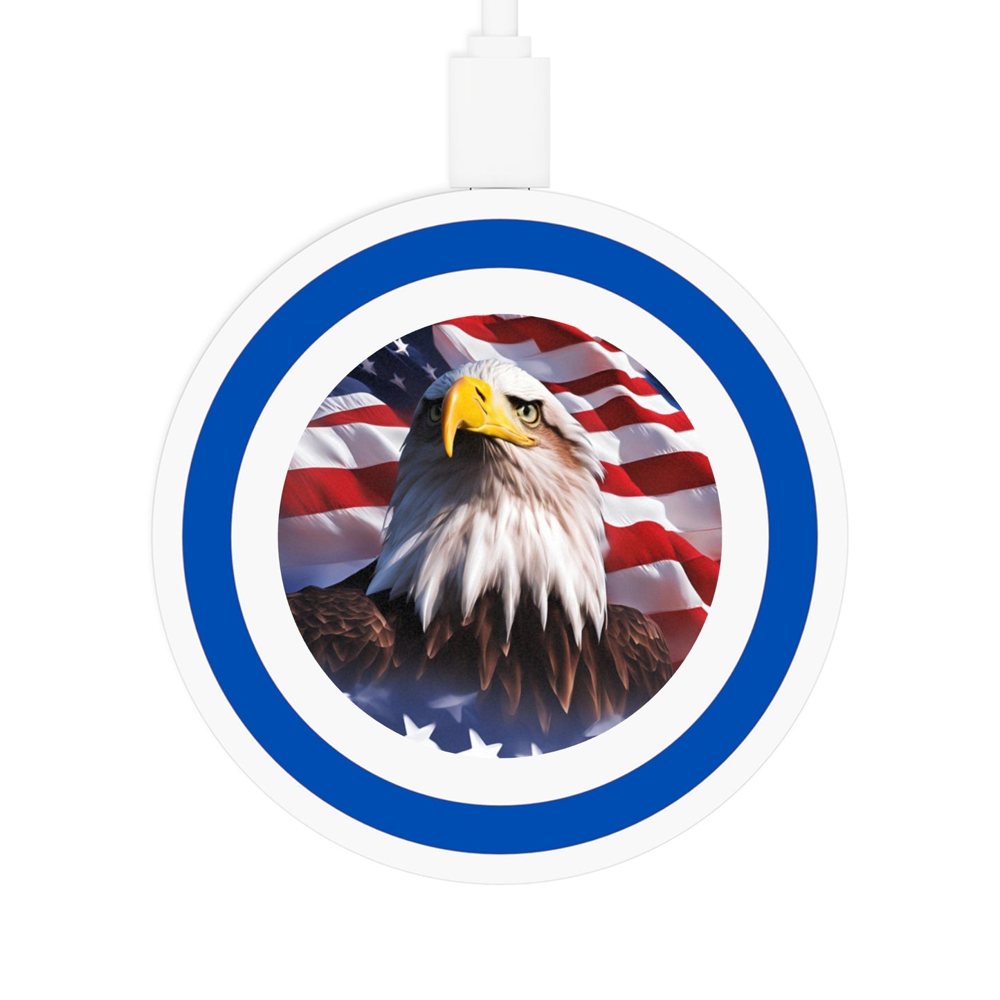 💥 Wireless Charging Pad 💥 Patriotic 💥 Eagle 💥 USA 💥American Flag Design 💥