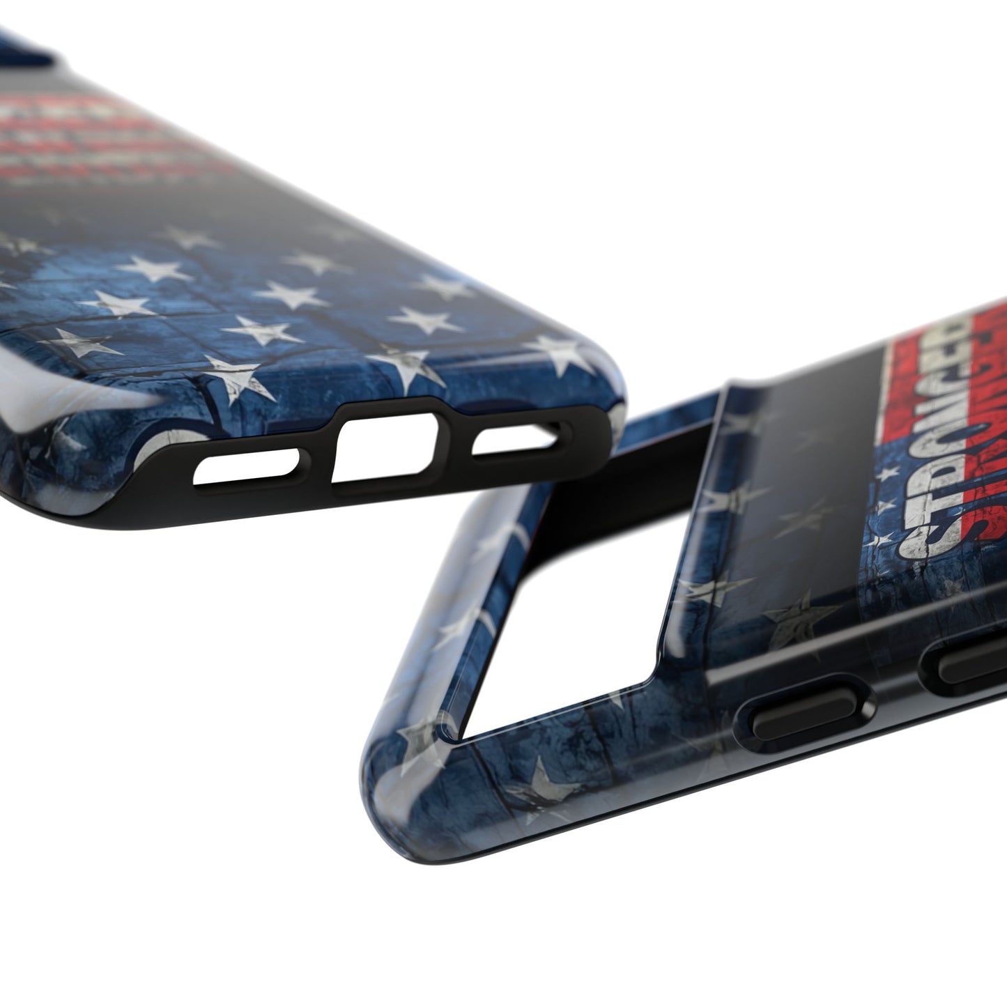Patriotic Phone Case - Stronger Than Yesterday!, American Flag Design, Gift for Military, Independence Day, Motivational Decor, Tough Cases