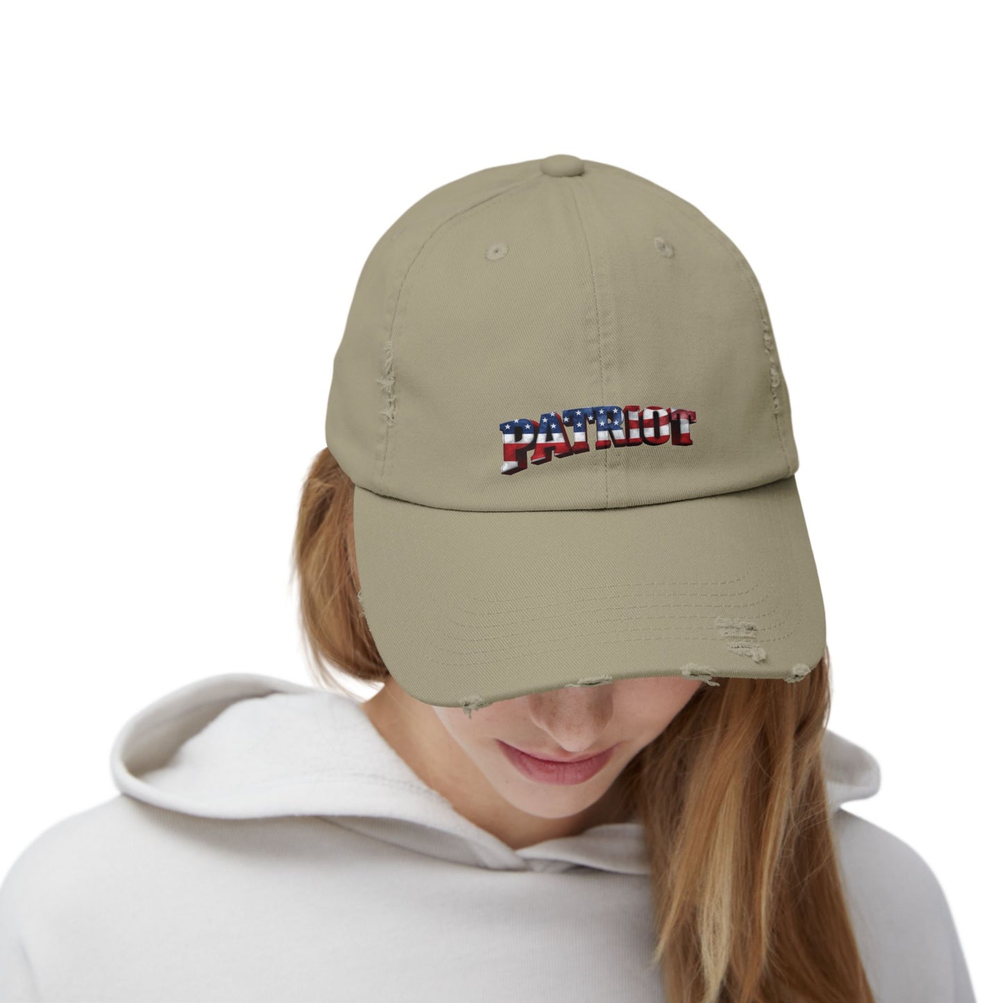 PATRIOT Distressed Dad Hat | American Flag Stars & Stripes Baseball Cap