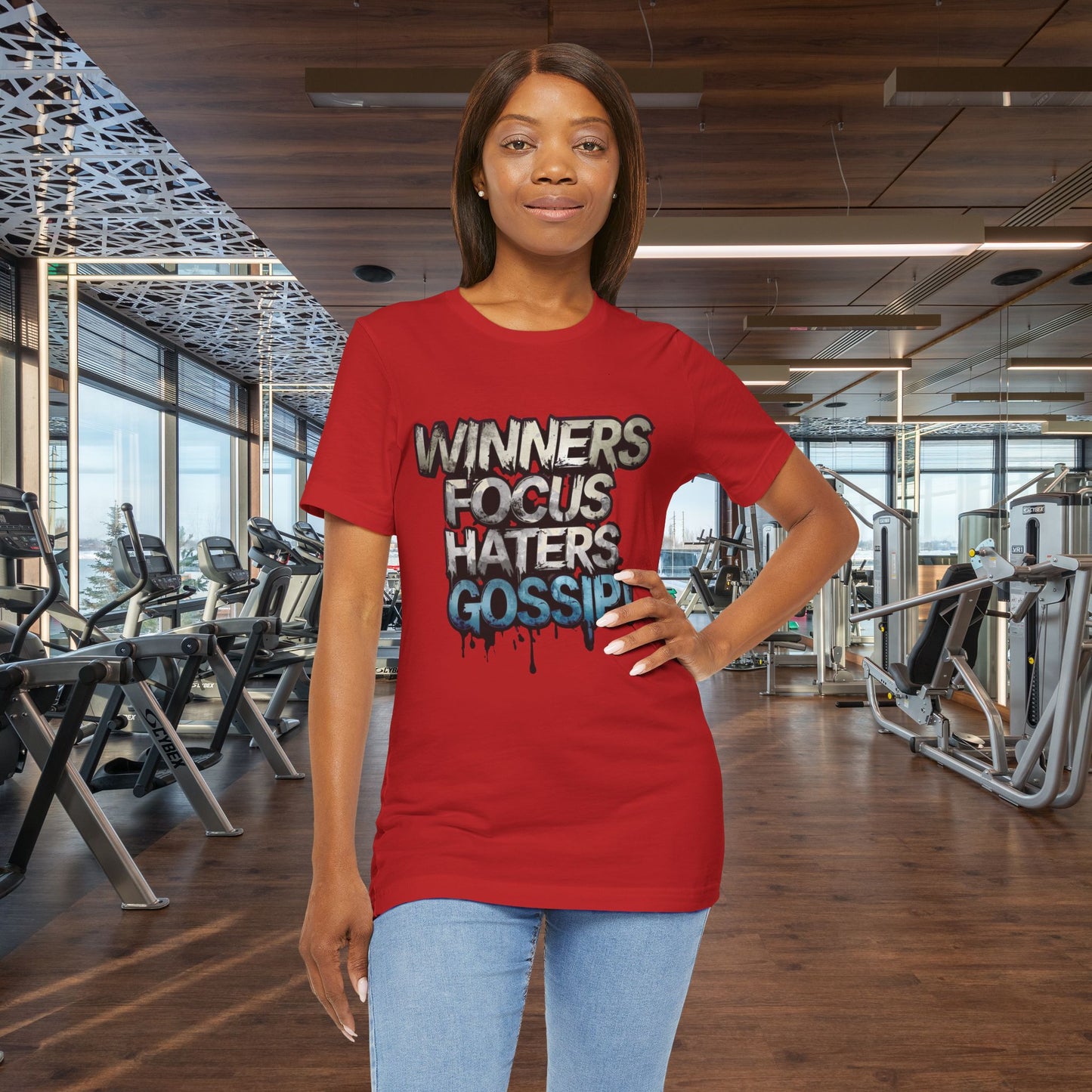 Winners Focus Haters Gossip! Tee - Motivational Graphic Shirt - Unisex Tee for Casual Wear - Gift for Friends - Streetwear Fashion