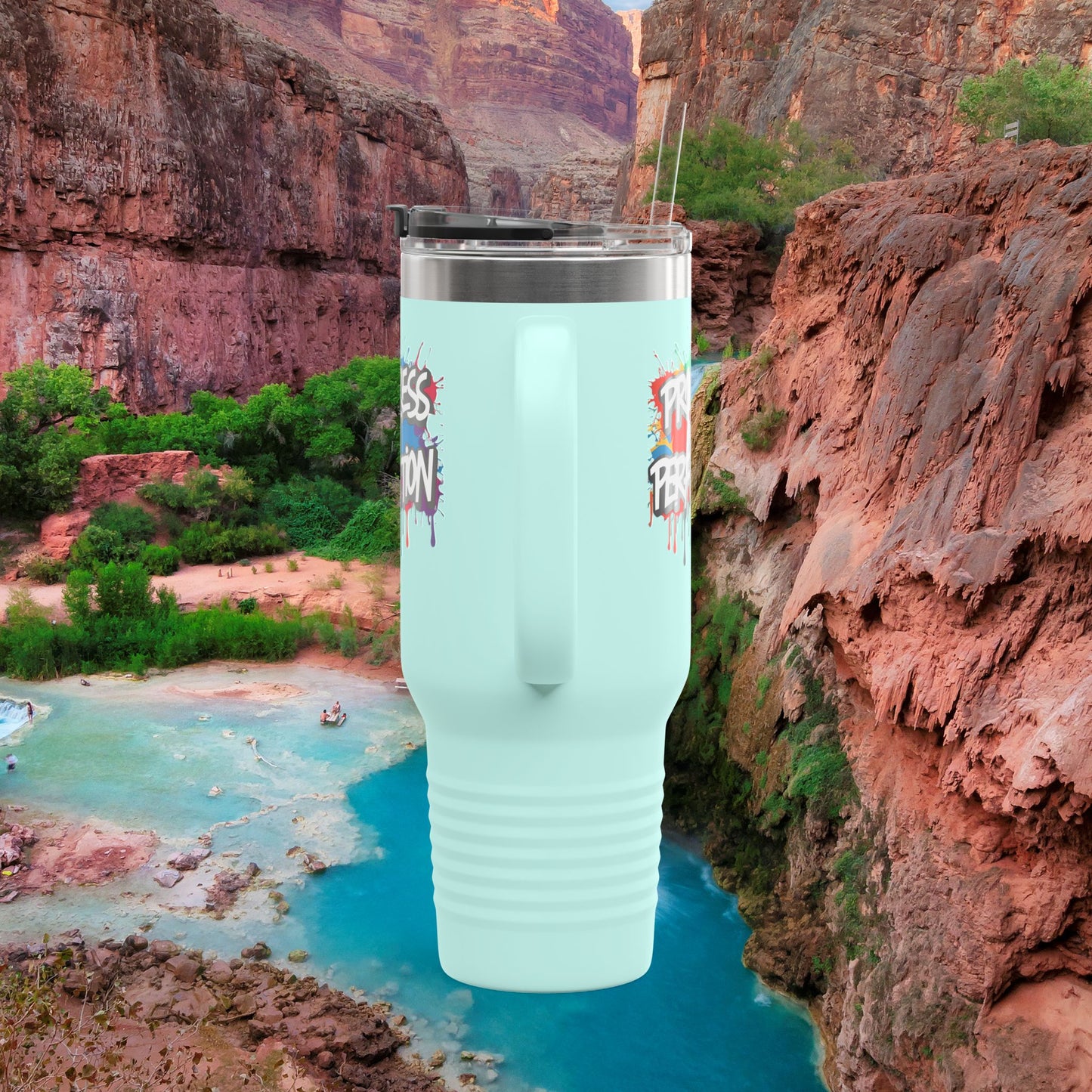 💥Inspirational 💥 Vibrant 💥 Durable 💥 Stainless Steel 💥 Insulated 💥 Travel Mug-Tumbler 💥 40oz 💥 Leak-Proof Lid 💥 8 Different Colors To Choose From 💥 Motivation On The Move 💥