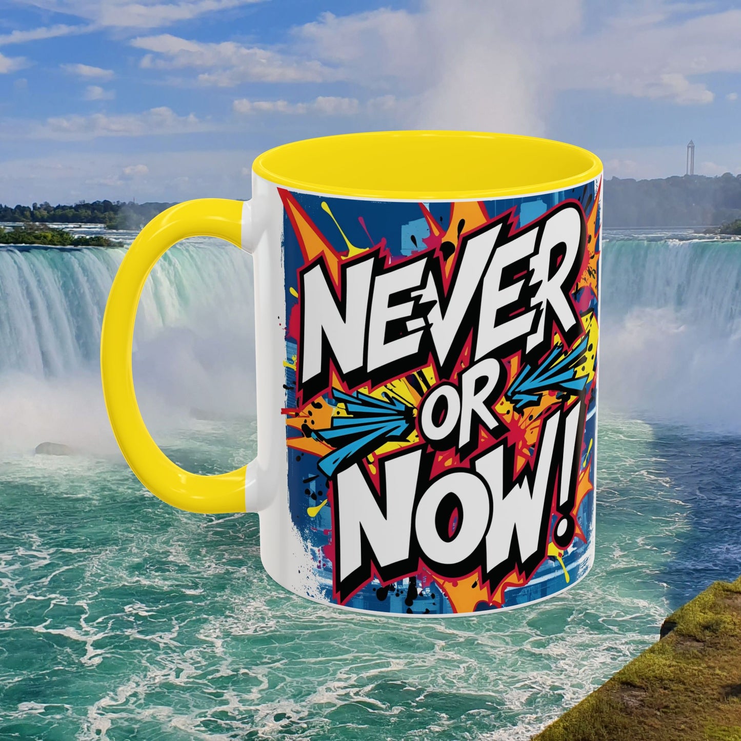 💥Vibrant 💥 Motivational 💥 Ceramic 💥 Coffee Mug 💥 Let's Go! 💥 Never or Now💥 Sizes 11oz 15oz💥 8 Different Colors To Choose From💥
