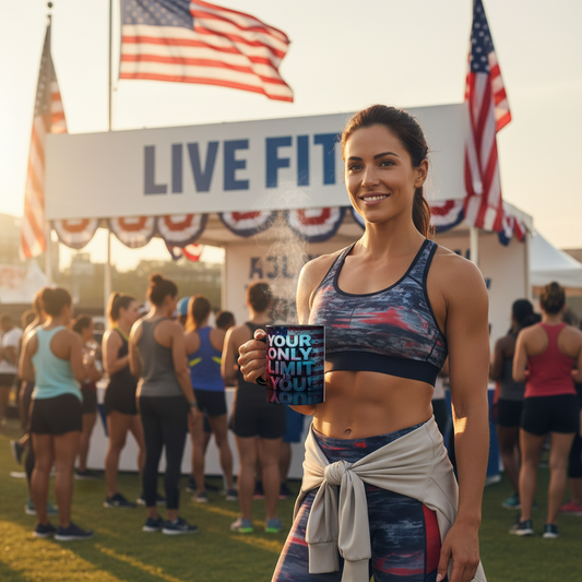 Your Only Limit Is You! Motivational Mug - American Flag - 11oz/15oz