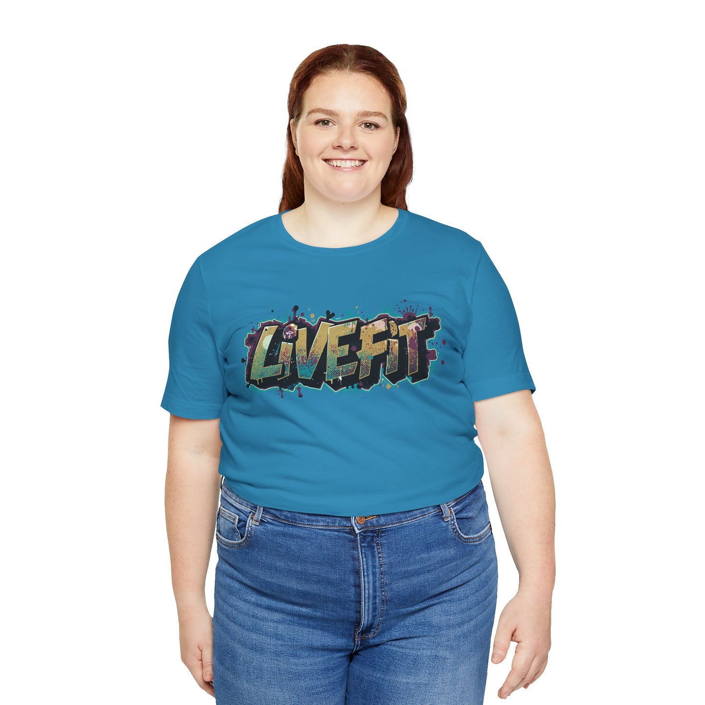 LIVE FIT Graphic Fitness Tee - Motivational Workout Apparel