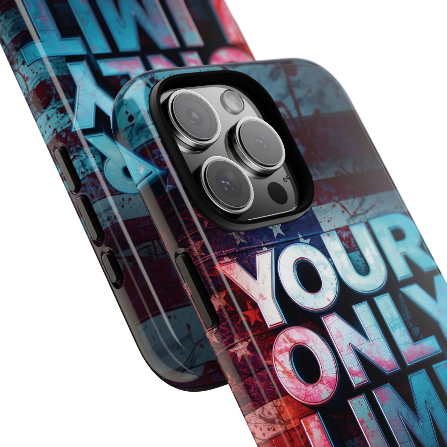 Tough Cases Phone Case -Your Only Limit Is You! Motivational Design, Inspirational Gift, Customizable Cover, USA Flag, Adventure Vibes
