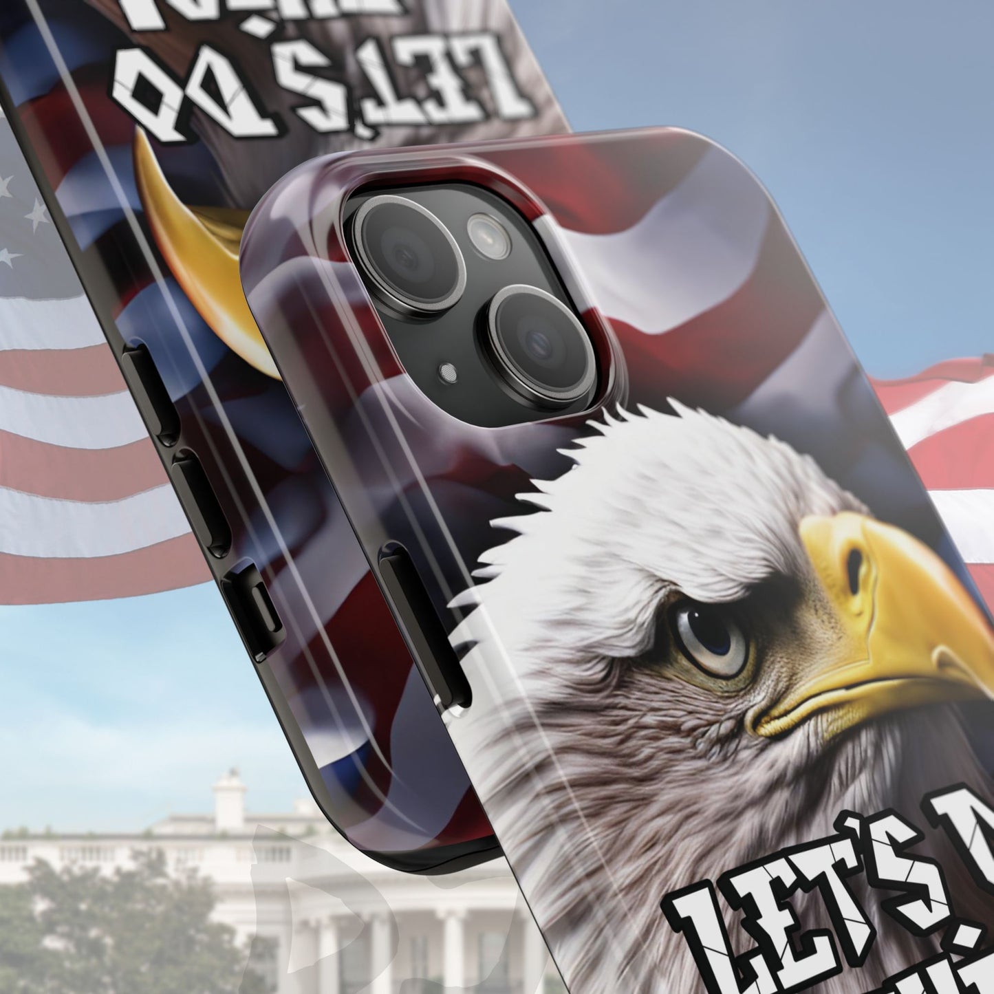 π₯ Motivational π₯ Tough Phone Case π₯ Let's Do This! π₯ Red White & Blue π₯ Bald Eagle Design π₯