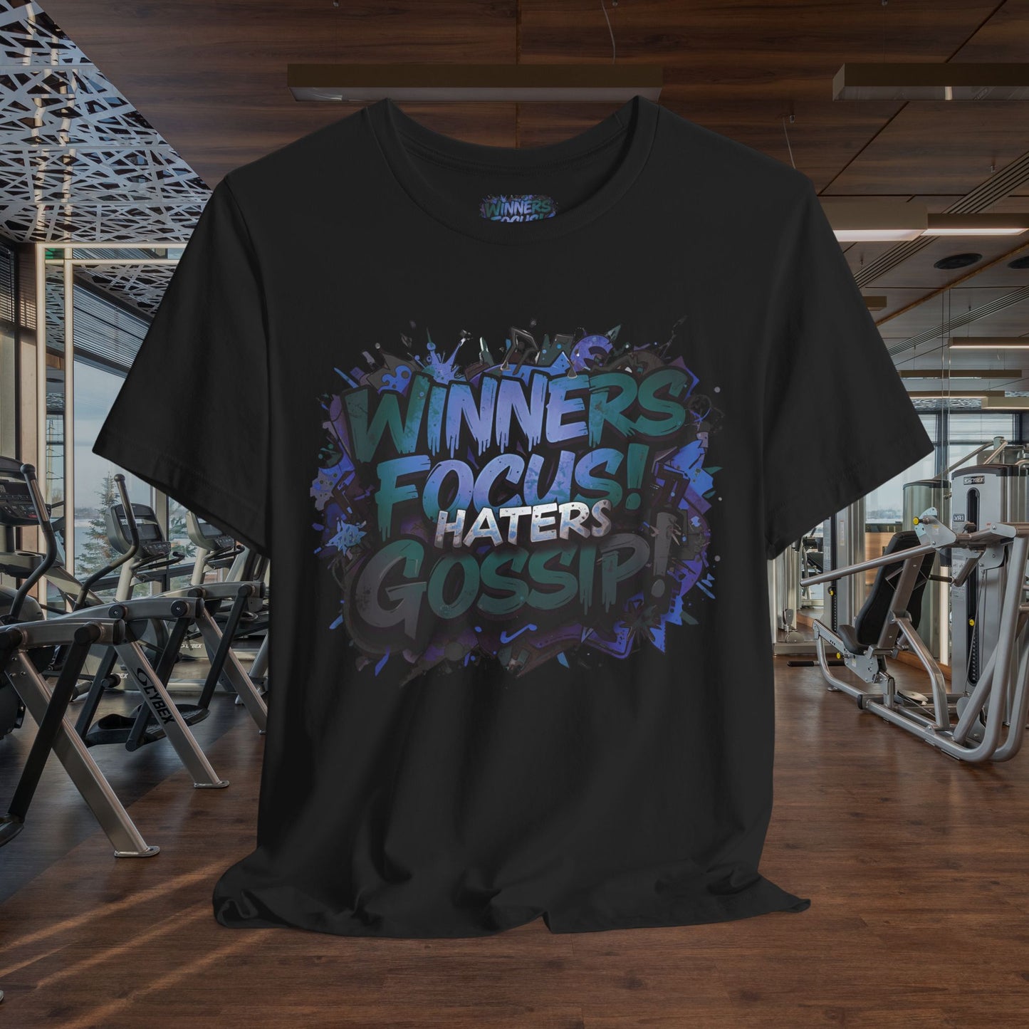 Winners Focus! Haters Gossip! - Unisex Tee - Motivational Shirt - Gift for Friends - Conversation Starter - Inspirational Apparel - Everyday Wear -