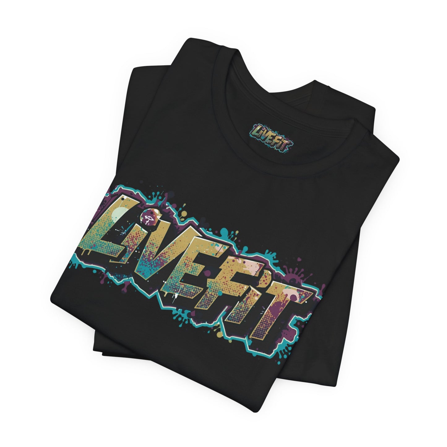 LIVE FIT Graphic Fitness Tee - Motivational Workout Apparel