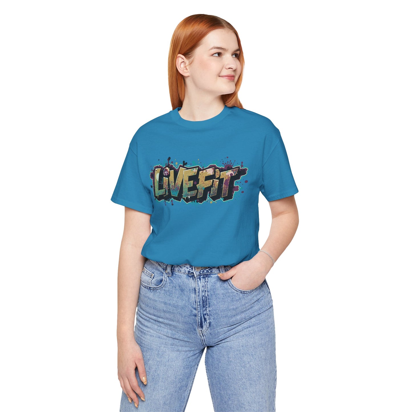 LIVE FIT Graphic Fitness Tee - Motivational Workout Apparel