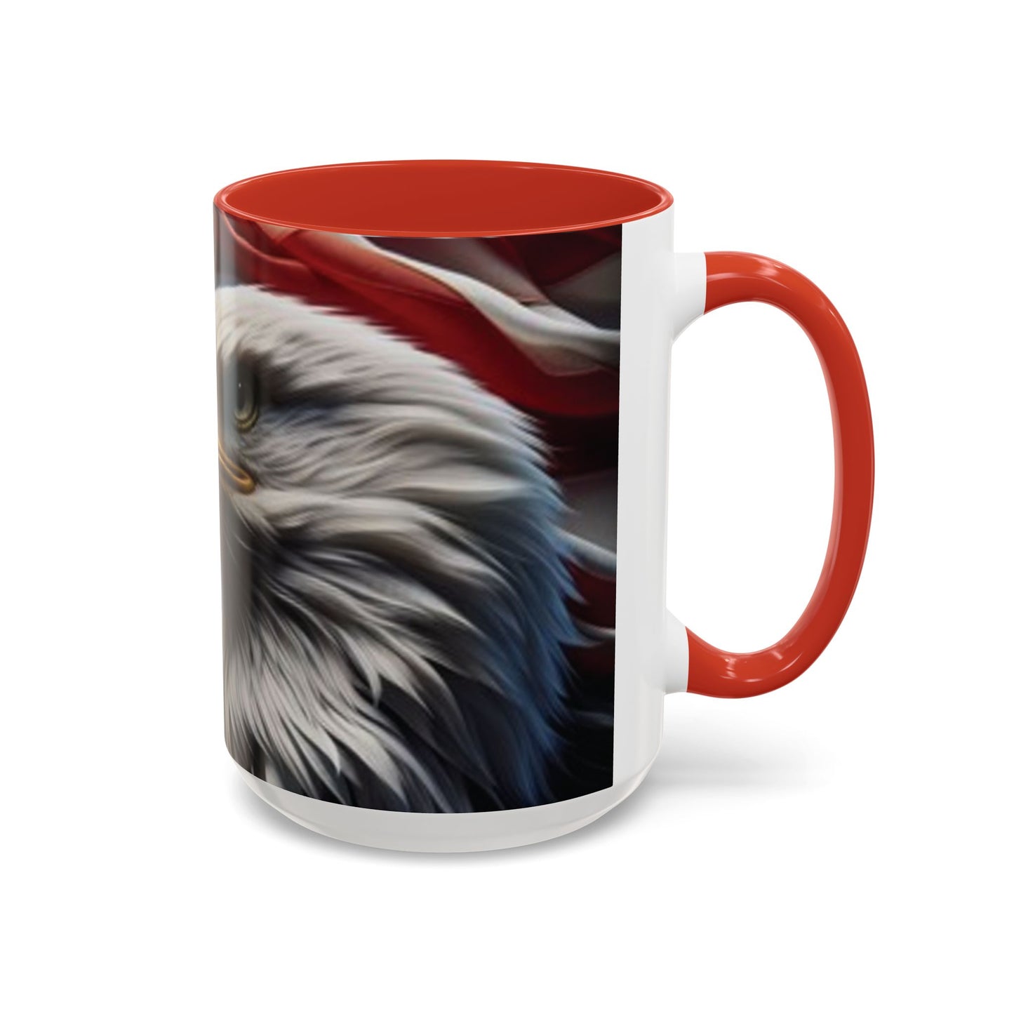 Patriotic Eagle Coffee Mug, 11oz & 15oz, US Flag Mug, Gift for Veterans, Independence Day Decor, Americana Drinkware